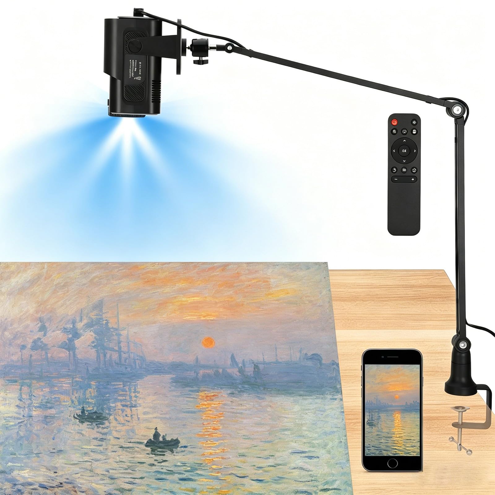 Projecteur de traçage Artistique Professionnel, Zone d ' Affichage de 80cm avec Ergonomique pour Un Travail détaillé, équipement de traçage Artisanal