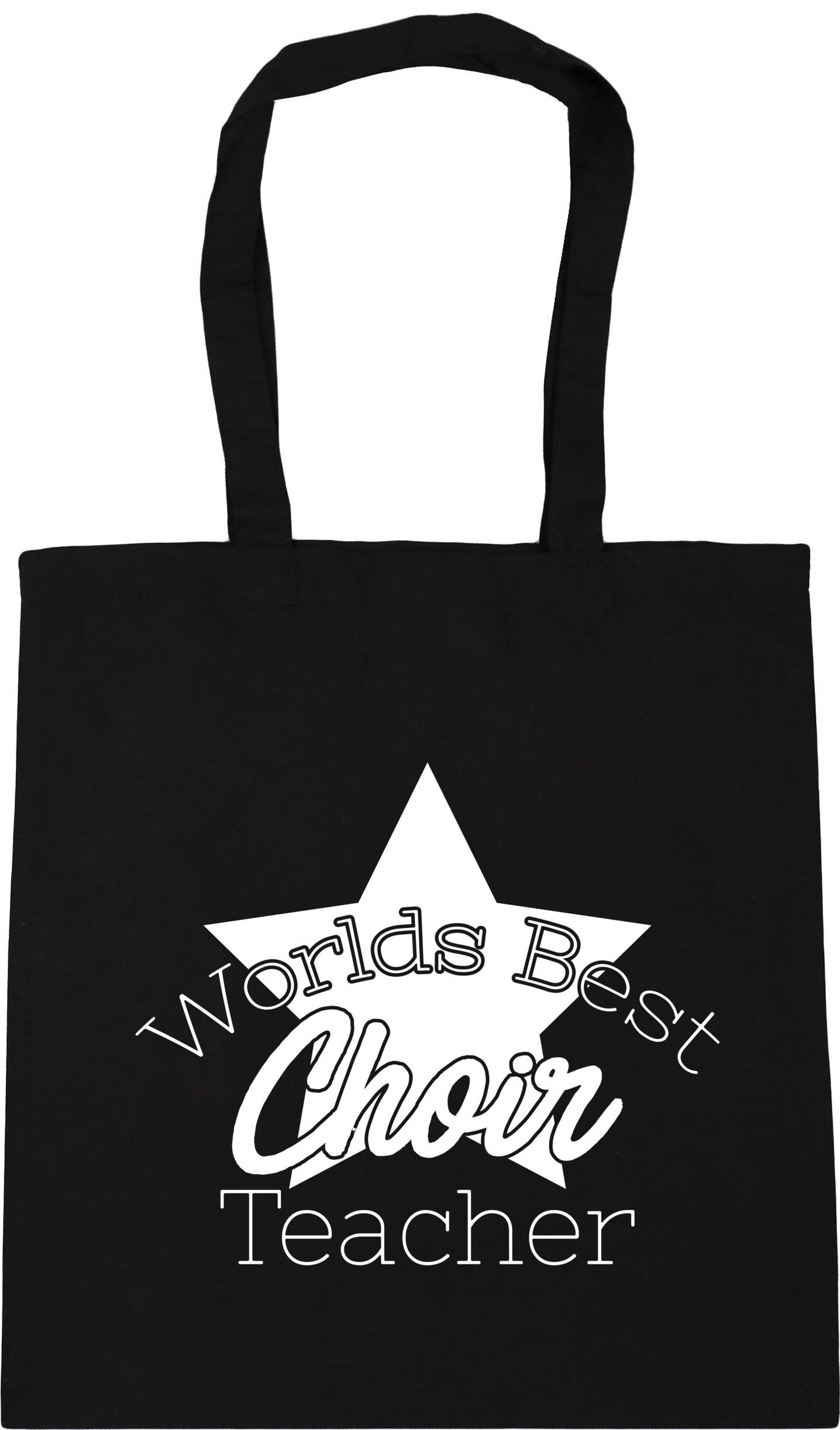 Hippowarehouse Worlds Best Choir Teacher Tote Shopping Gym Beach Bag 42cm x38cm, 10 litres