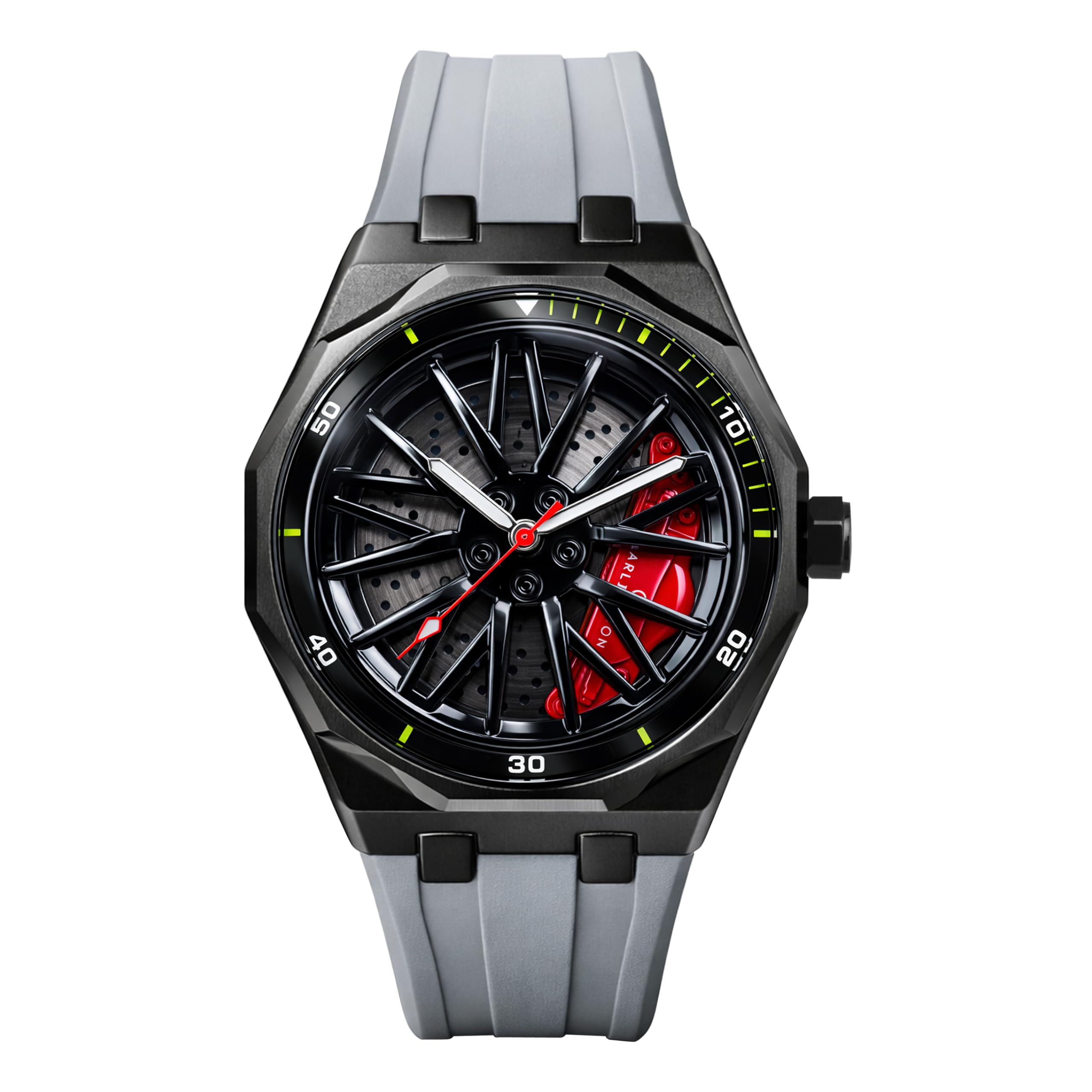 Nitro Series Analog Watches for Men | Unique Wheel Dial Design | Premium Silicone Strap | Stylish Sports Look | Quartz Movement Wrist Watches for Boys & Men_CT-7277 Grey-image-5