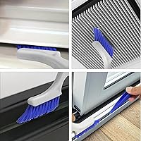 Vista 4 de Juego de cepillos pequeños para limpieza profunda, 2 cepillos de limpieza para rieles de ventanas, lechada, esquinas y grietas con cerdas rectas