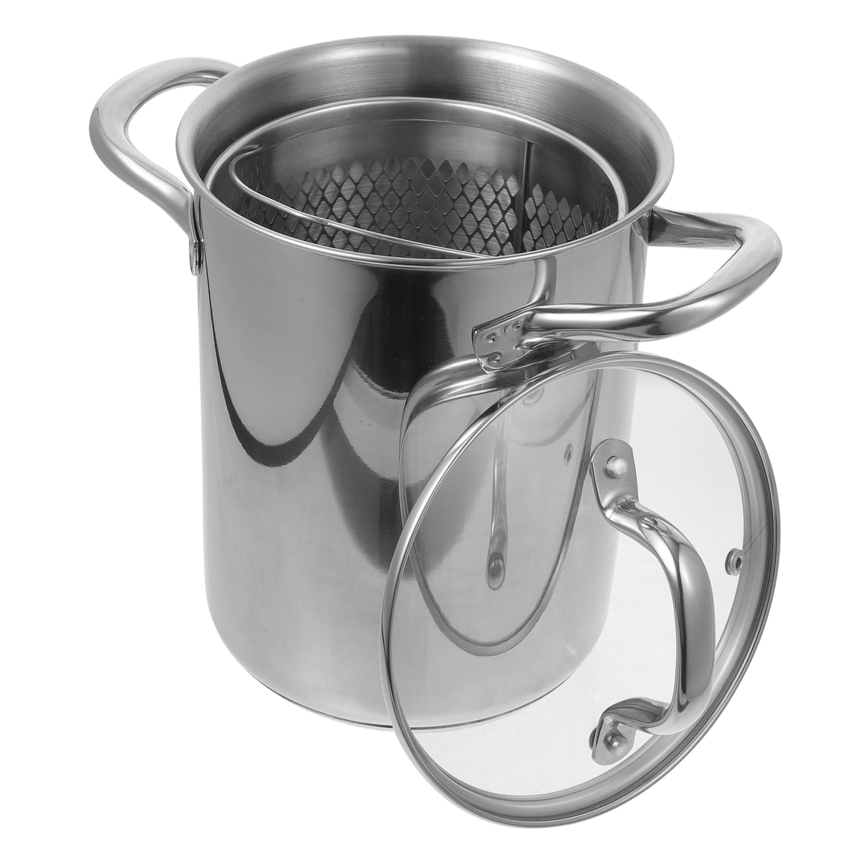 Alipis Frying Pot Insulation Japanese Style Deep Fryer Pan Stovetop Fryer Basket Easy to Clean