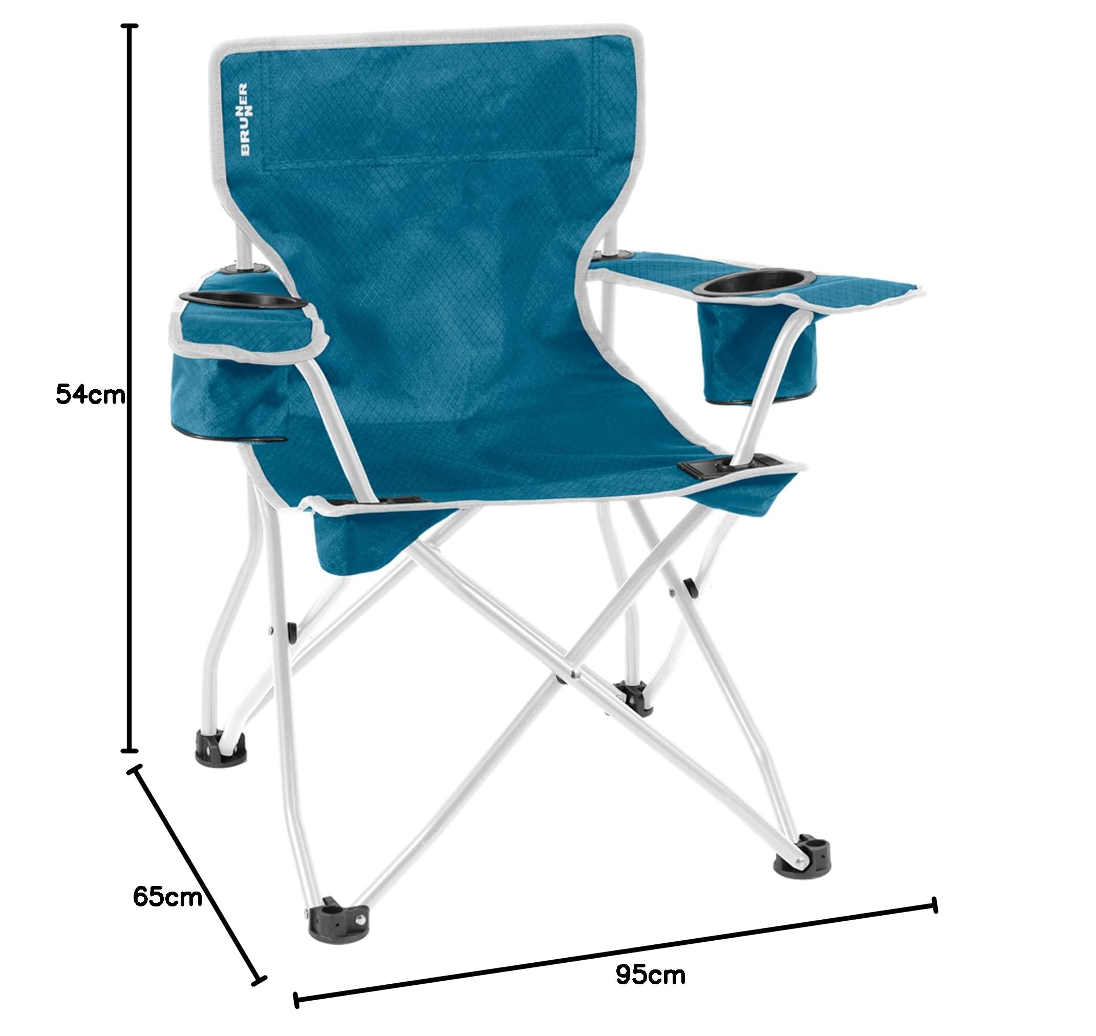 BRUNNER 0404193N.C73 Sedia Pieghevole per Bambini con Telaio di Sicurezza Antiribaltamento Action Kids Equiframe, Colore Azzurro/Grigio