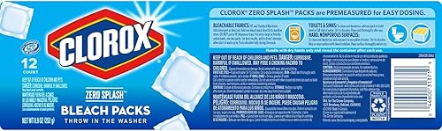 Miniatura 7 de Clorox Paquetes de blanqueador Zero Splash - Cápsulas de lavandería, paquete de 4