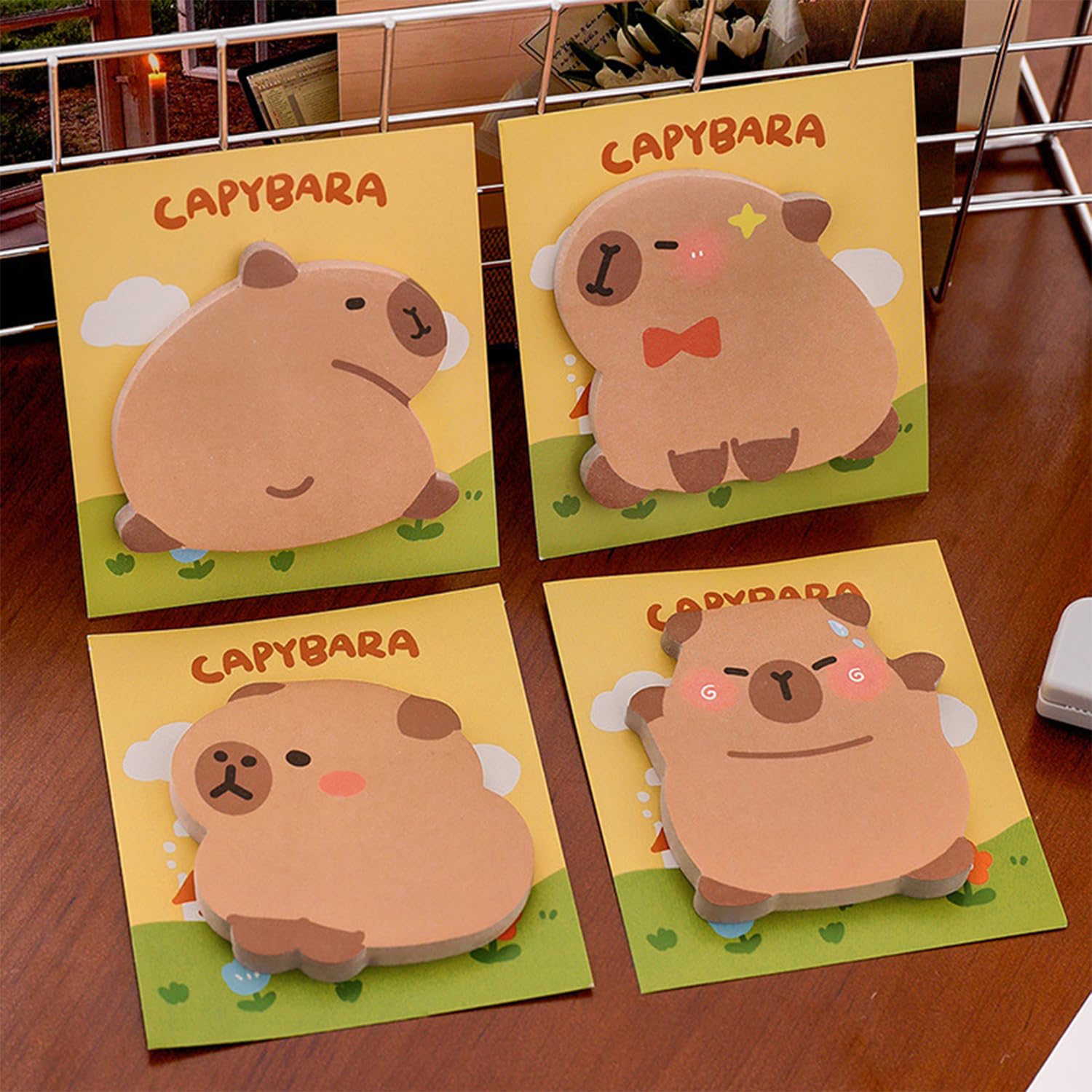 L0famy Capybara Bear Stationery Set, Capybara Stationery with Capybara Pencil Case, Gel Ink Pens (Black Ink) - Image 3