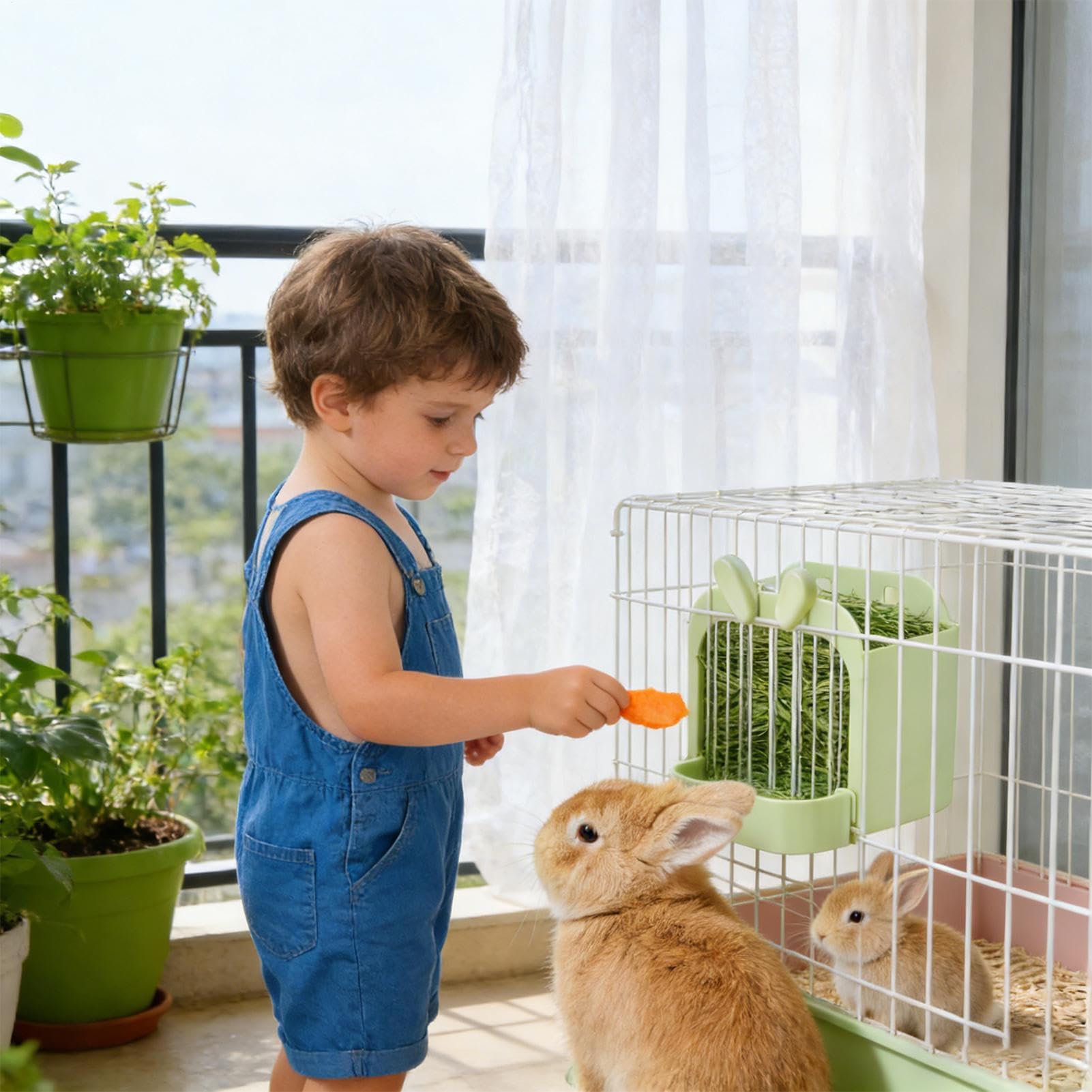 Râtelier à Foin pour Lapin Distributeur d' | Grande Capacité Support à Foin pour Petit Animal pour Chinchilla Hamster Gerbille Rongeur et Sugar Glider