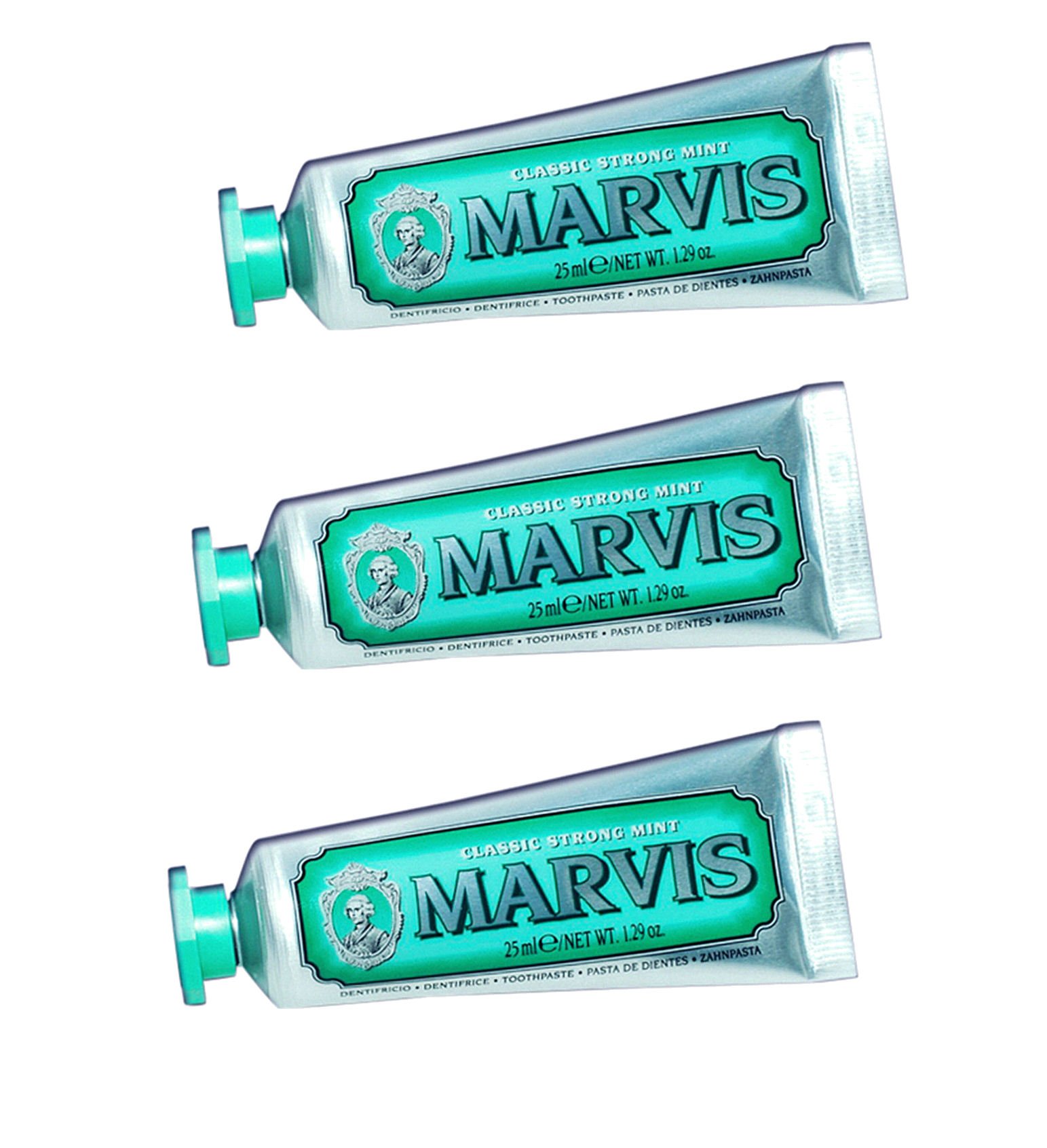MarvisClassic Strong Mint Toothpaste, Travel Size 1.3 Oz - Pack of 3 [ Italian Import ]