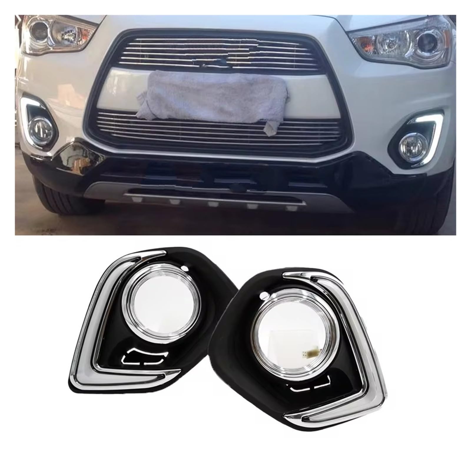 Auto LED DRL Dagrijverlichting Daglicht Waterdichte Mist Koplamp Lamp Voor Mitsubishi Asx 2013 2014 2015