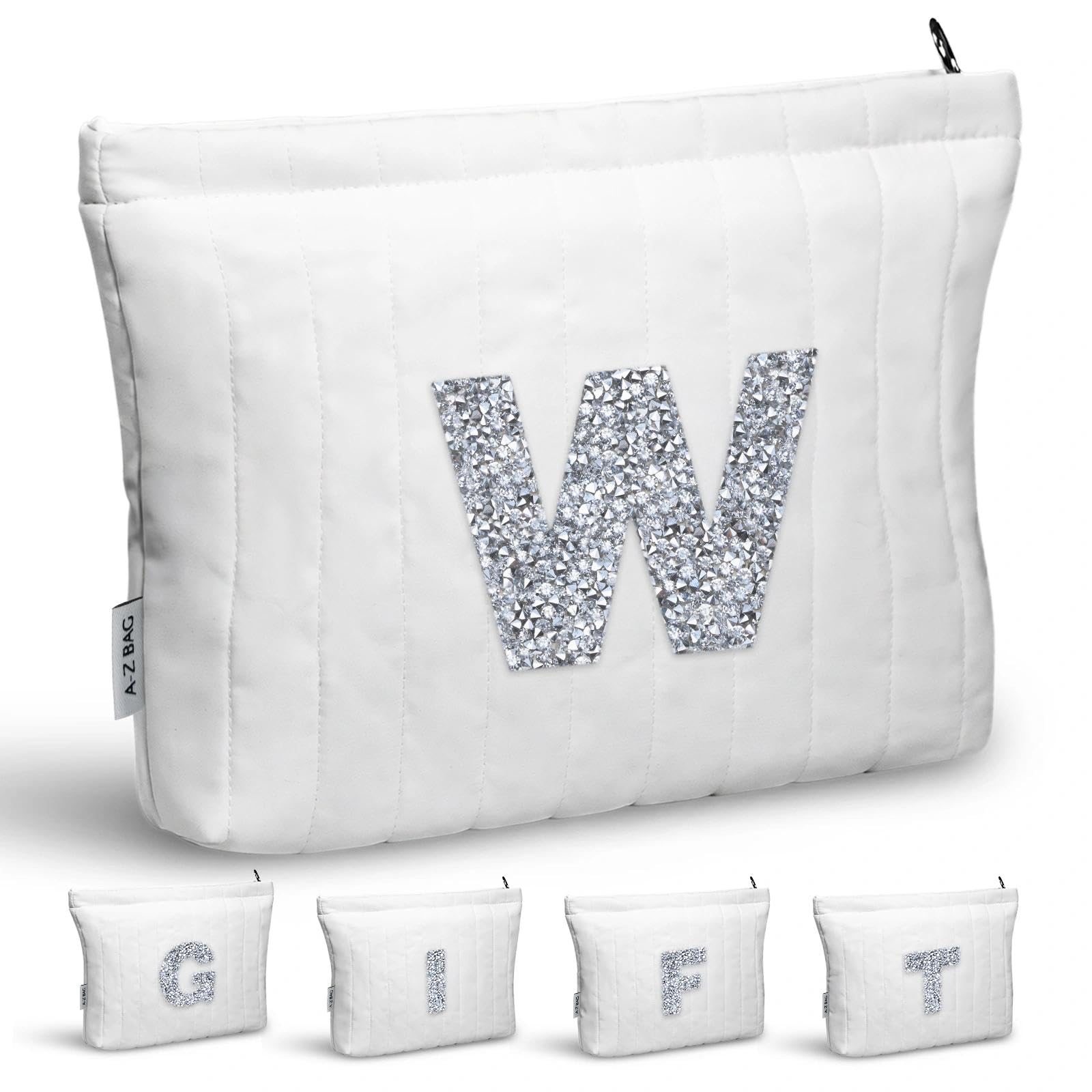 A-Z BAG Personalised Initial Makeup Bag with Floral Letter,Gifts for Women,Mum,Friend,Sister,Teenage Girls,Bridesmaid,Cosmetic Wash Bag & Toiletry Pouch,M — view 8