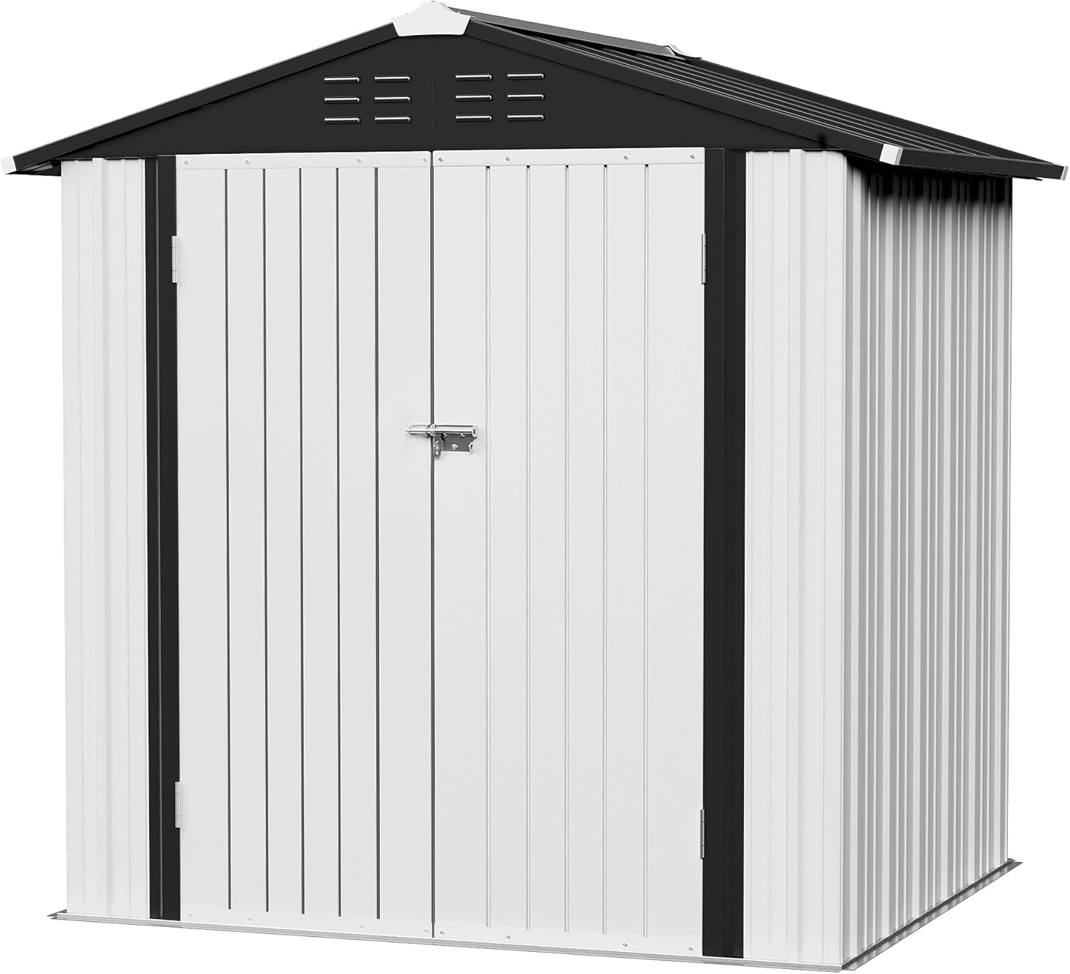 JUMMICO Metal Outdoor Storage Shed 6 x 4 FT Metal Shed