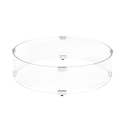 Celestial 23" x 6" Round Wind Guard, fits Celestial 19” Round Fire Pit Burner Pans for Gas Fire Pits