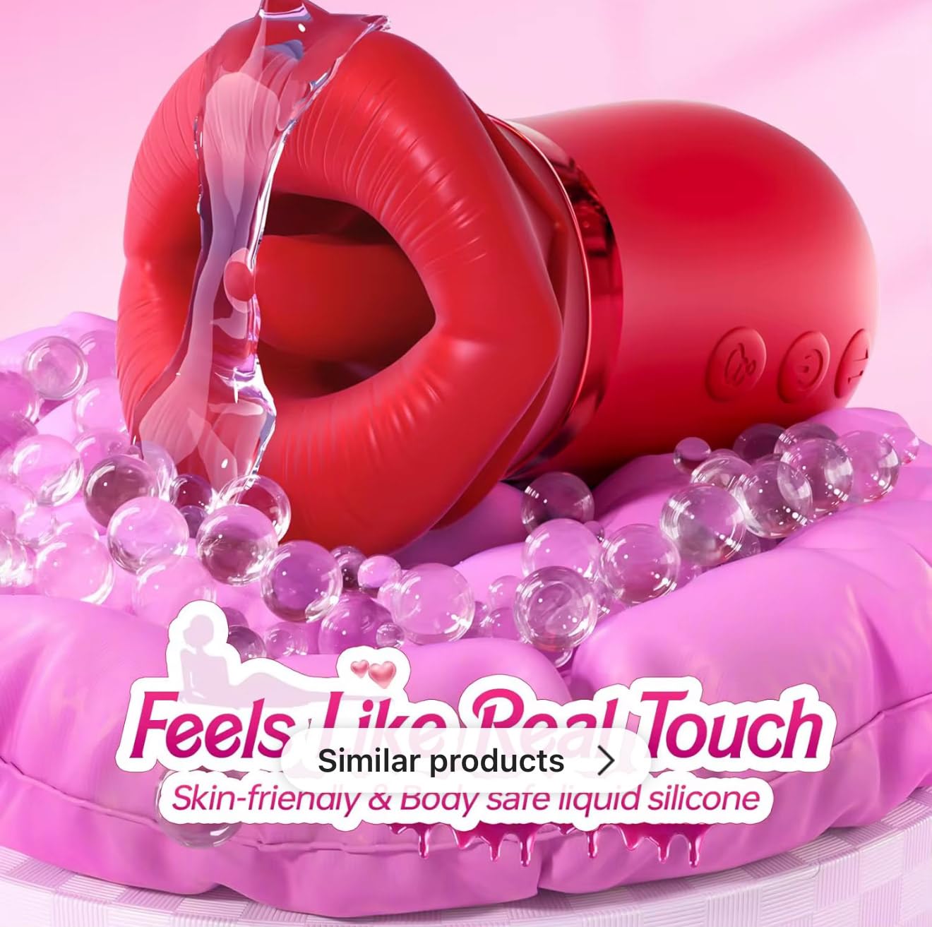Mr. James Concepts – 5 – in – 1 smart dispositivo per il benessere intimo – con controllo tramite app Kiss Vibrator with Licking, vibrazione & aspirazione – Ergonomic Design for External intimo