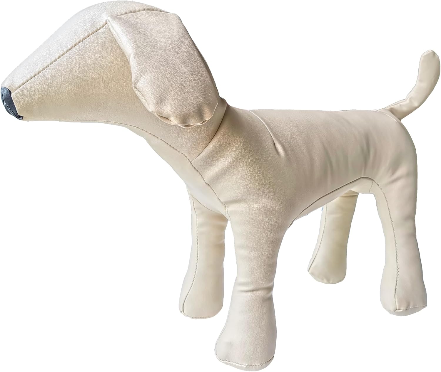 Sitting Dog Mannequin Standing Pet Clothing Display Mannuquins (White-Sitting, Large)