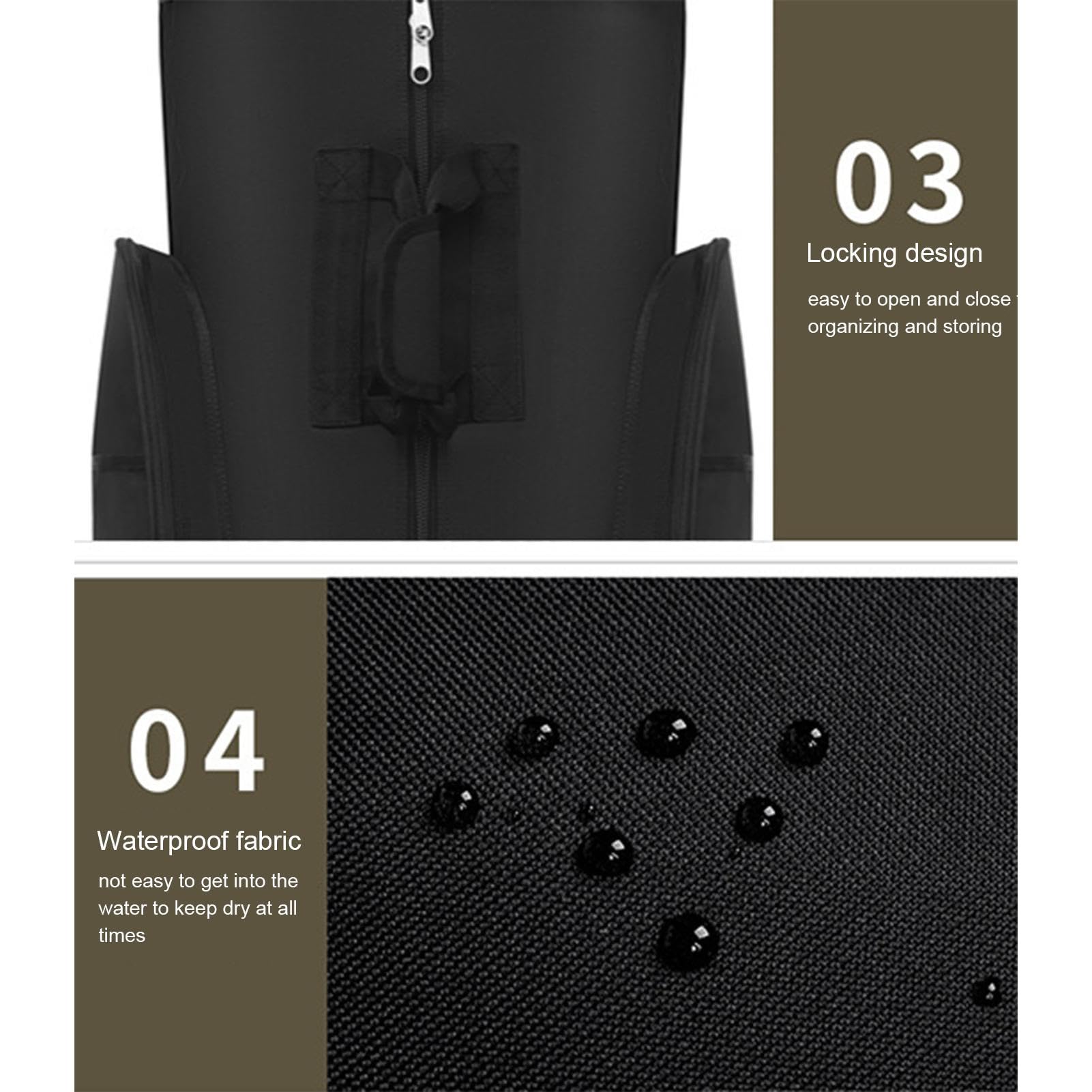 Funda de Viaje para Palos de Golf - Bolsa Organizadora Impermeable y Portátil con Ruedas para Volar | para Mujeres y Hombres