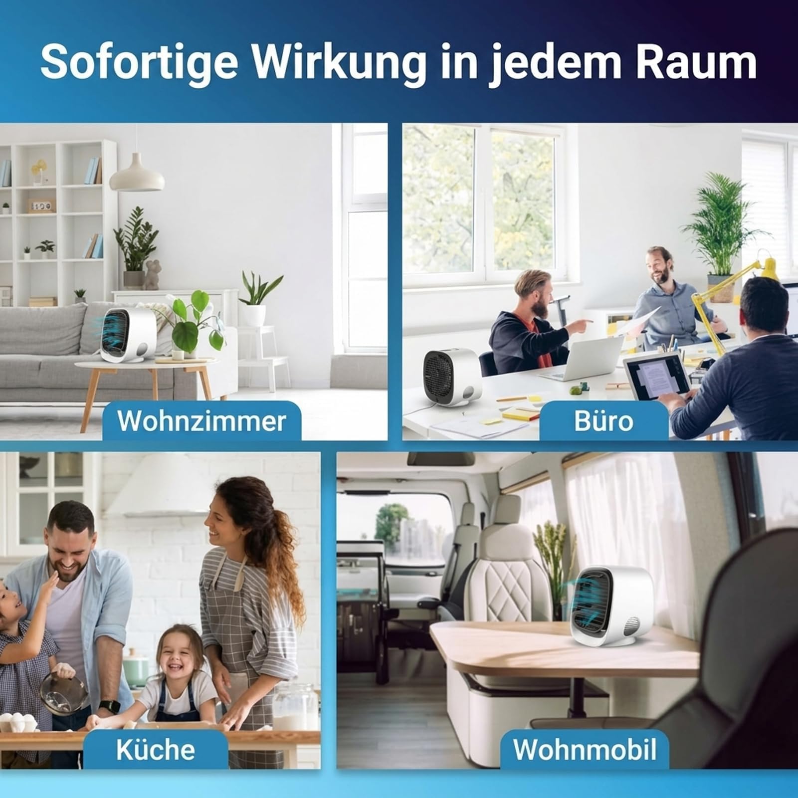 Airabreeze Luftkühler, Airzuma Portable, Airabreeze Air Cooler Kleine Wassergekühlte, Tragbarer Ventilator, Schwenkbar, Ideal Für Zu Hause Und Auf Reisen (Weiß)