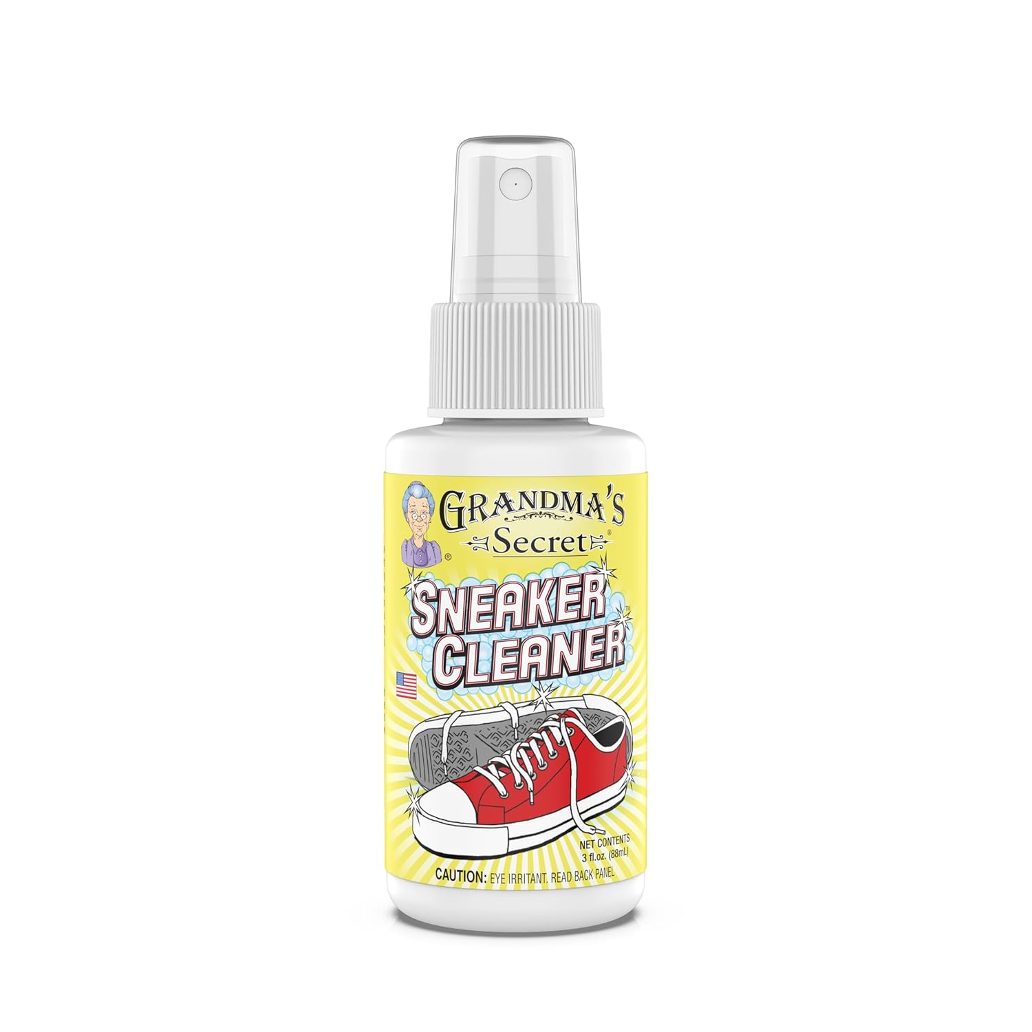 Grandmas Secret Sneaker Cleaner - Shoe Cleaner for Rubber Canvas and Leather - Stain Remover Spray Removes Dirt