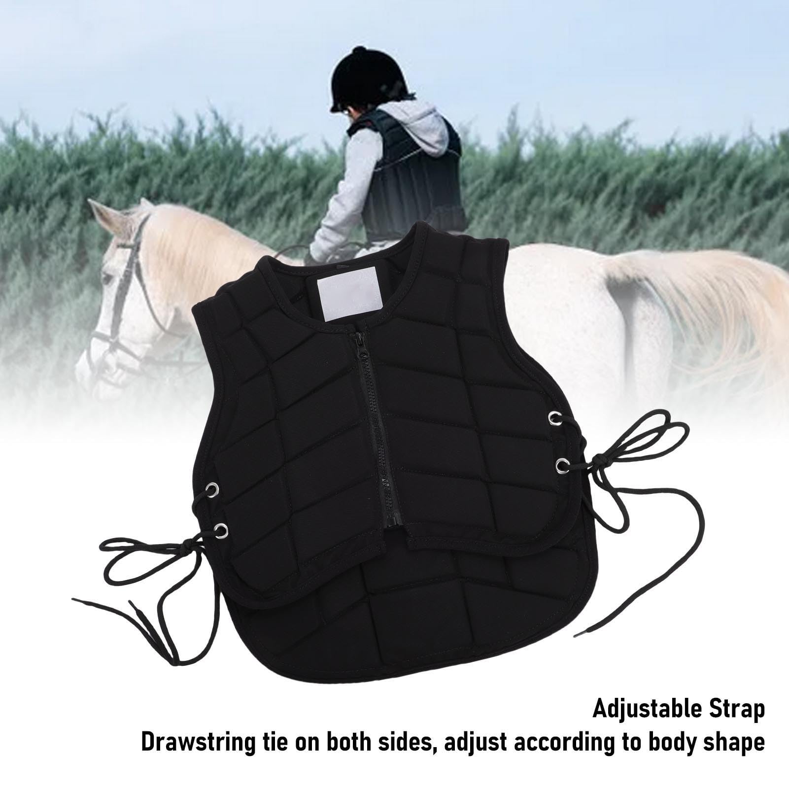 Brrnoo Gilet da Equitazione per Bambini con Cerniera Frontale, Protettivo,