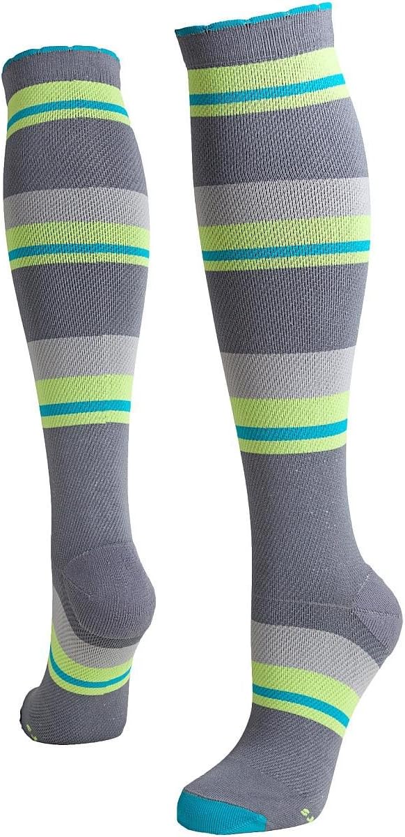 Lily Trotters Athletic Compression Socks, Knee High Support, 15-20mmHG, Elite Sport Totally Tubular, Black, S/M