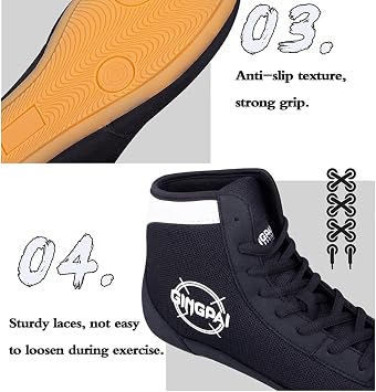 Boxing Shoes, Unisex Combat Training Boots, Ring Wrestling Shoes, Boxing Fitness Shoes, For Boxing, Wrestling, Weight Lifting
