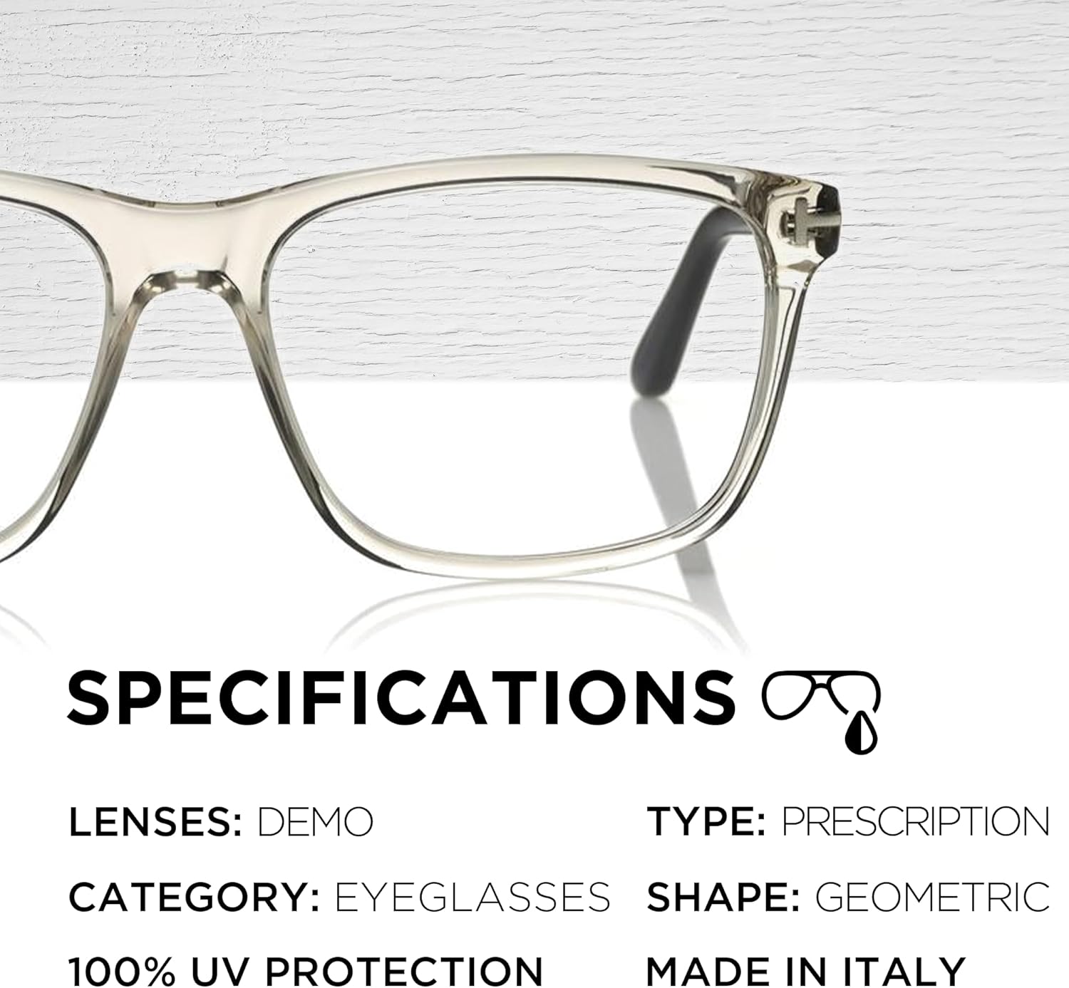 Tom Ford FT5479-B Geometric Shape Eyeglass Frame + Bundle With eSHADES Eyewear Cleaning Kit - Image 4