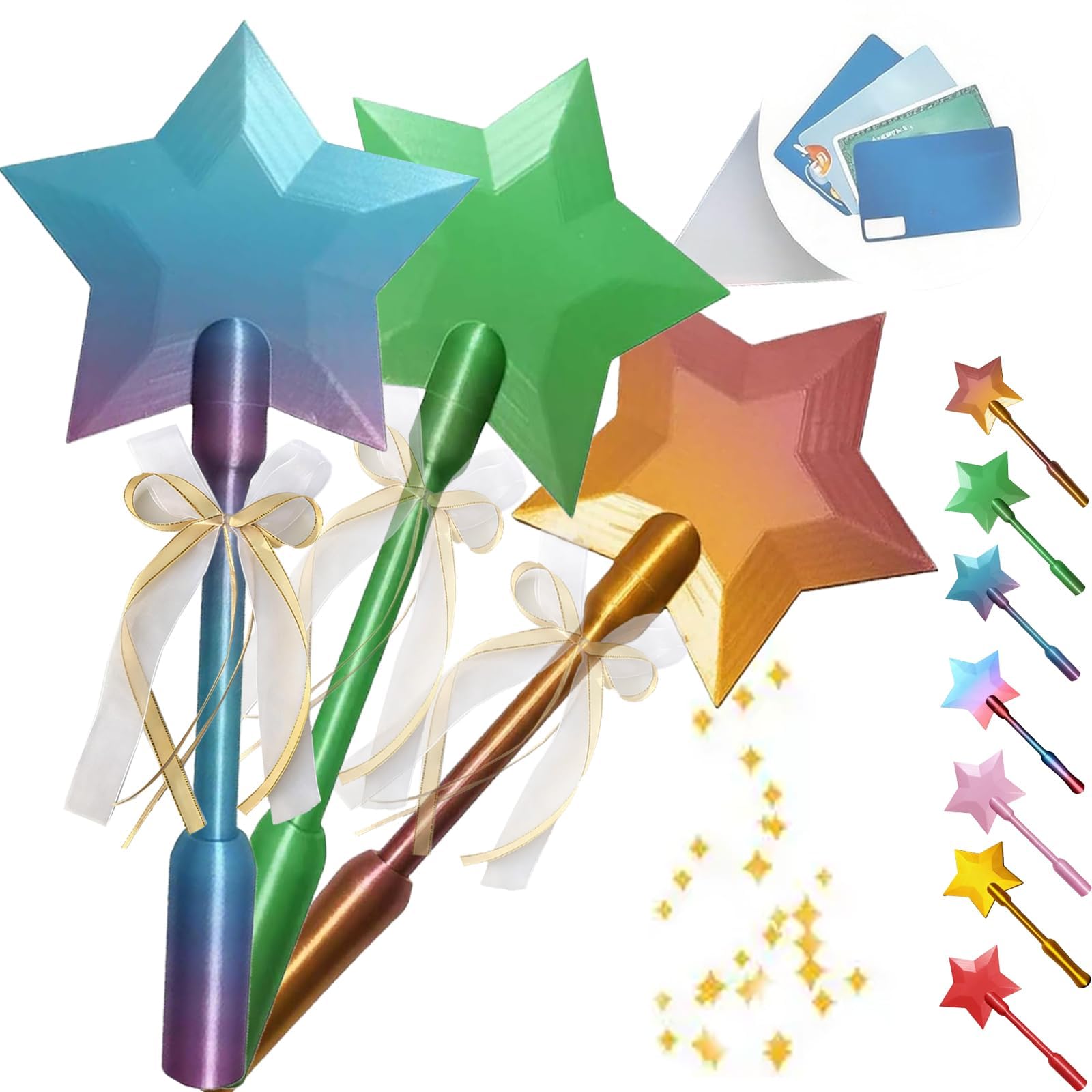 Twinkle Tap Wand for Credit Cards, Magic Wand Tap-to-Pay Card Holder，3PCS