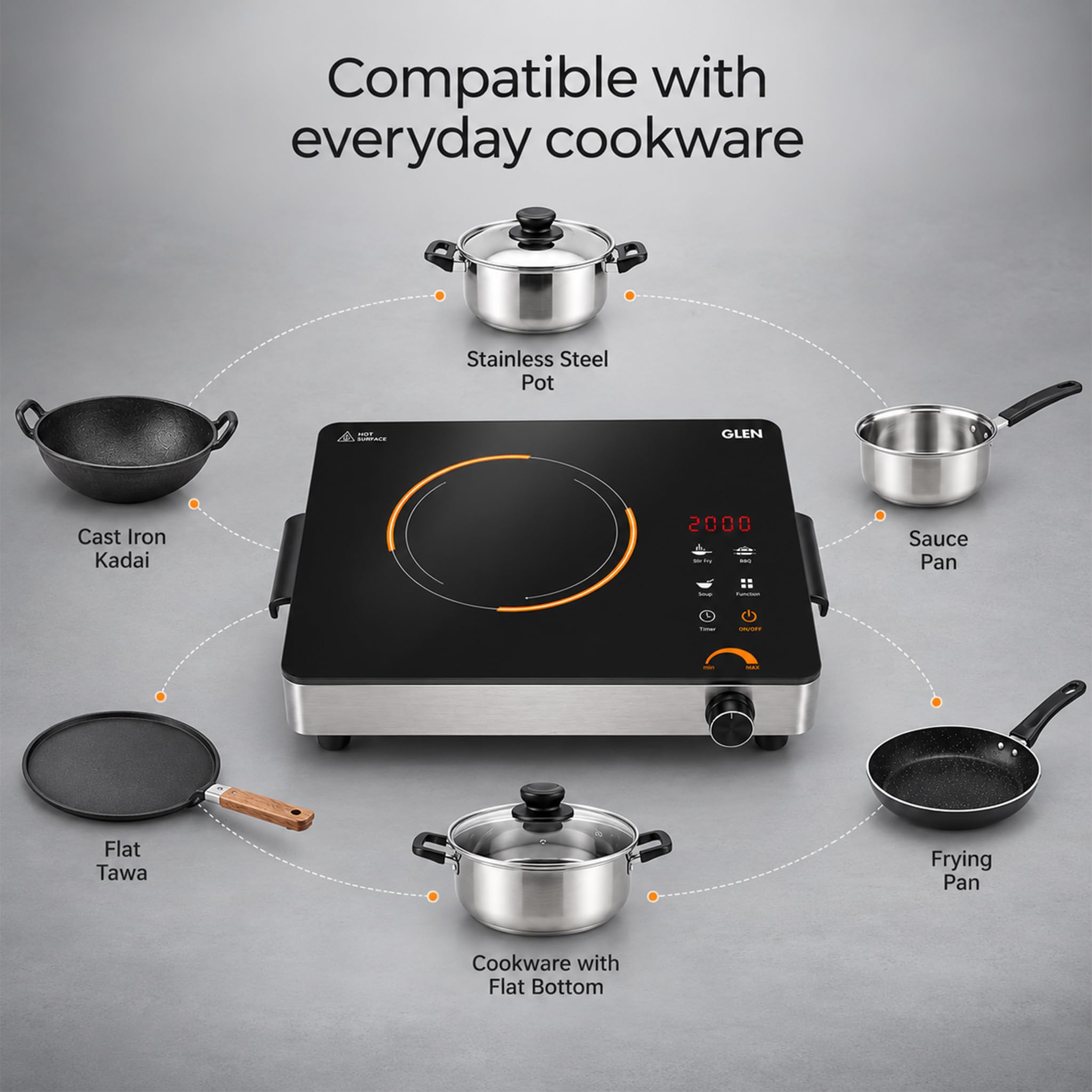 Glen Infrared Cooktop - Touch Sensor & Digital Display -2