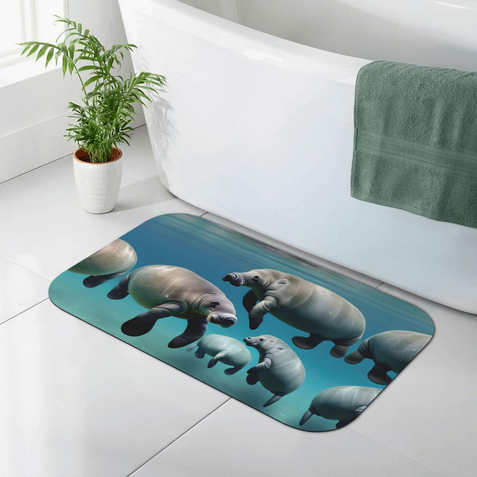 Tapis de bain en diatomée pliable pour une salle de bain familiale toujours au sec