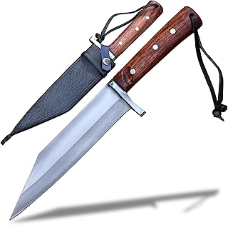 Unleash Versatility: 8-Inch Seax Knife for Hunting, Camping, Tactical, and Survival Adventures- Handforged in Nepal-come with Sheath-Tempered - THE NEPAL