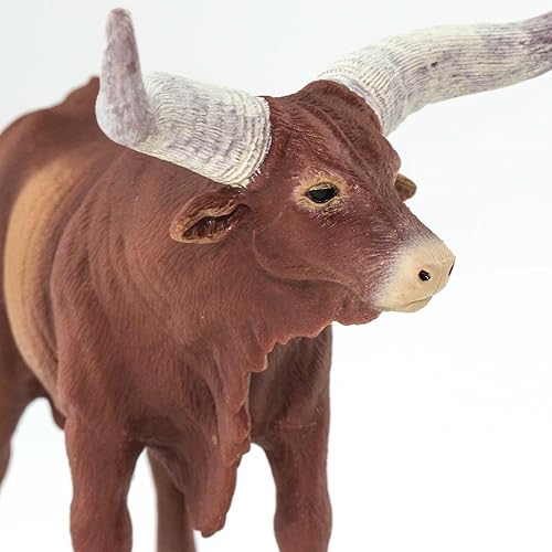 Miniatura 5 de Safari Ltd. Watusi Figura de toro  Figura detallada de plástico de 6 pulgadas  Divertido juguete educativo de granja para niños, niñas y niños a