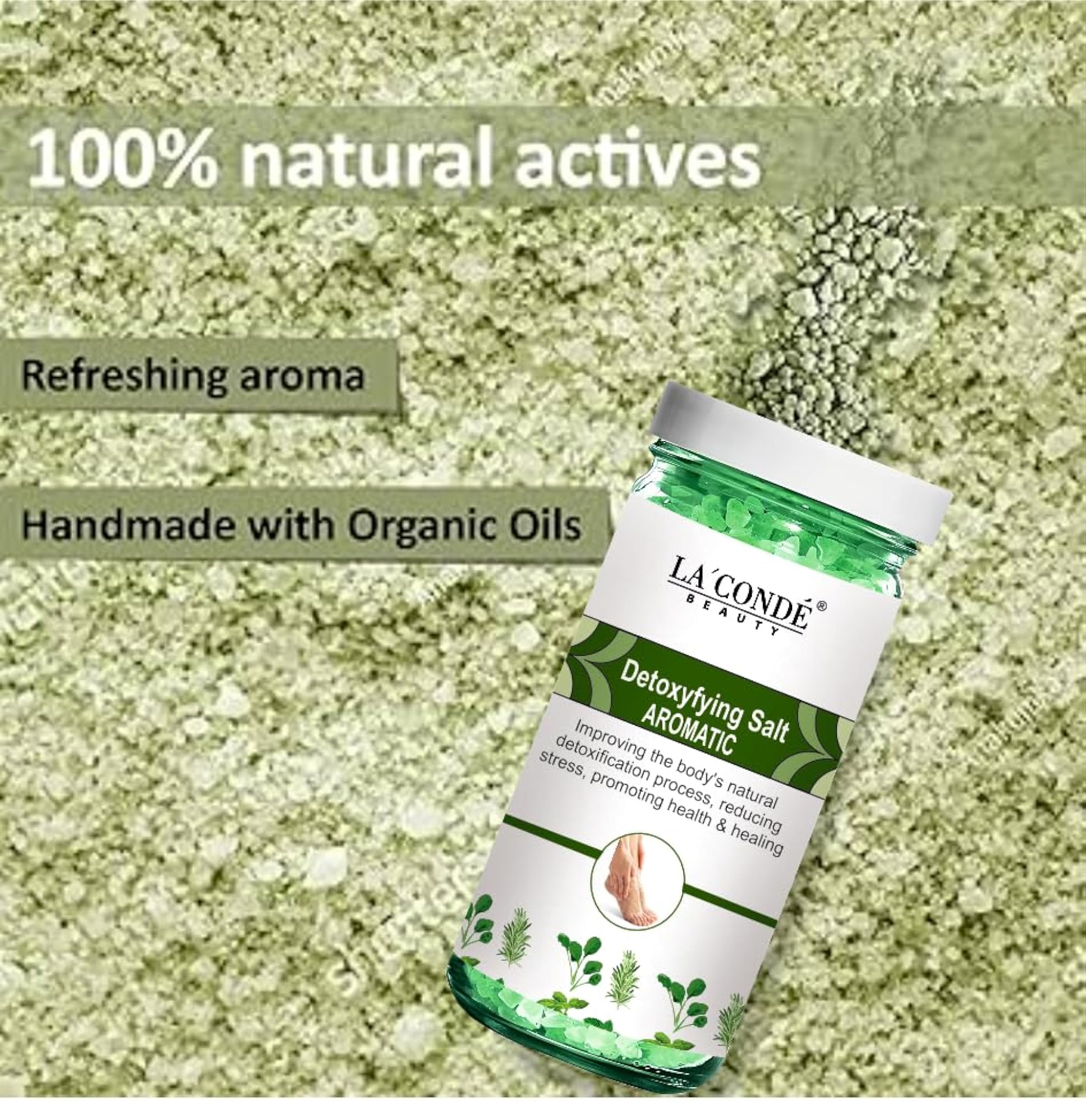 Lavender & Lemon Detoxifying Bath Salt Crystal for Muscle Relief