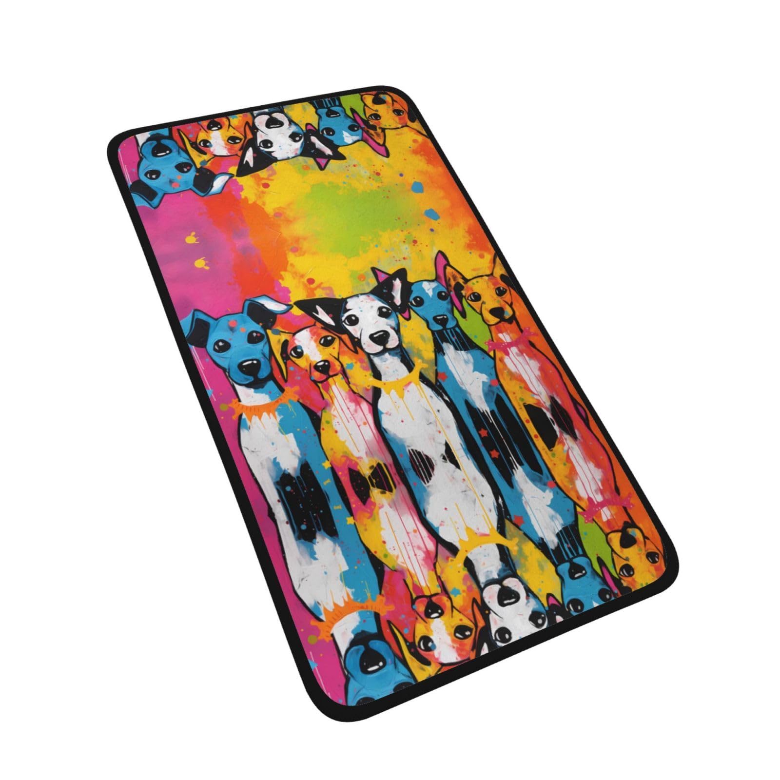WBQLSL Colored Doodle Dog Patterned Sports Towel (16x28 inches) - Lightweight Quick-Drying Absorbent Towel, Suitable for Swimming, Fitness, Yoga, etc.
