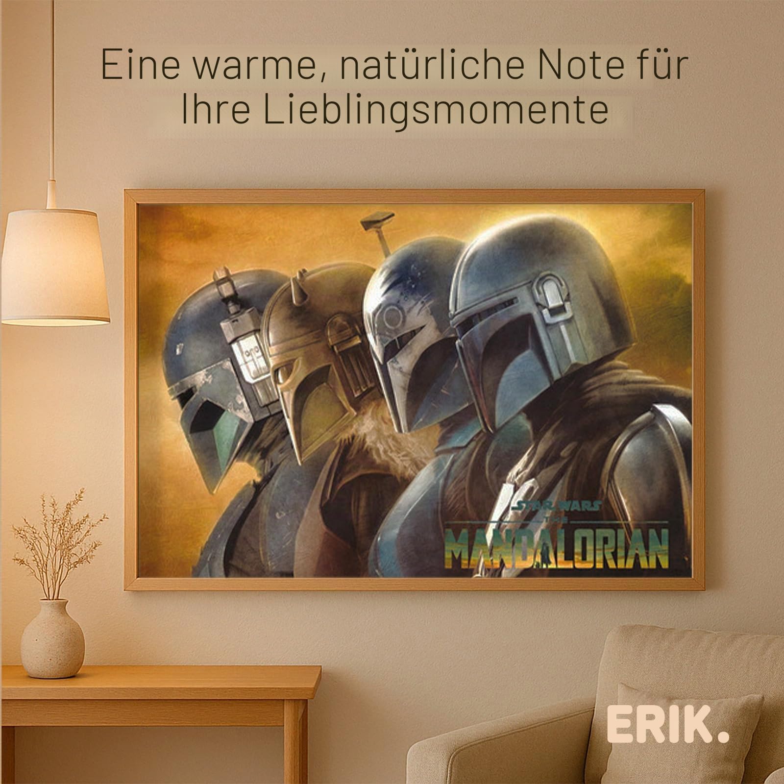 Grupo Erik Bilderrahmen 61X91,5 cm Alesund Buche - Bilderrahmen Buche Rahmen aus Kunststoff MDF Bild Wanddeko