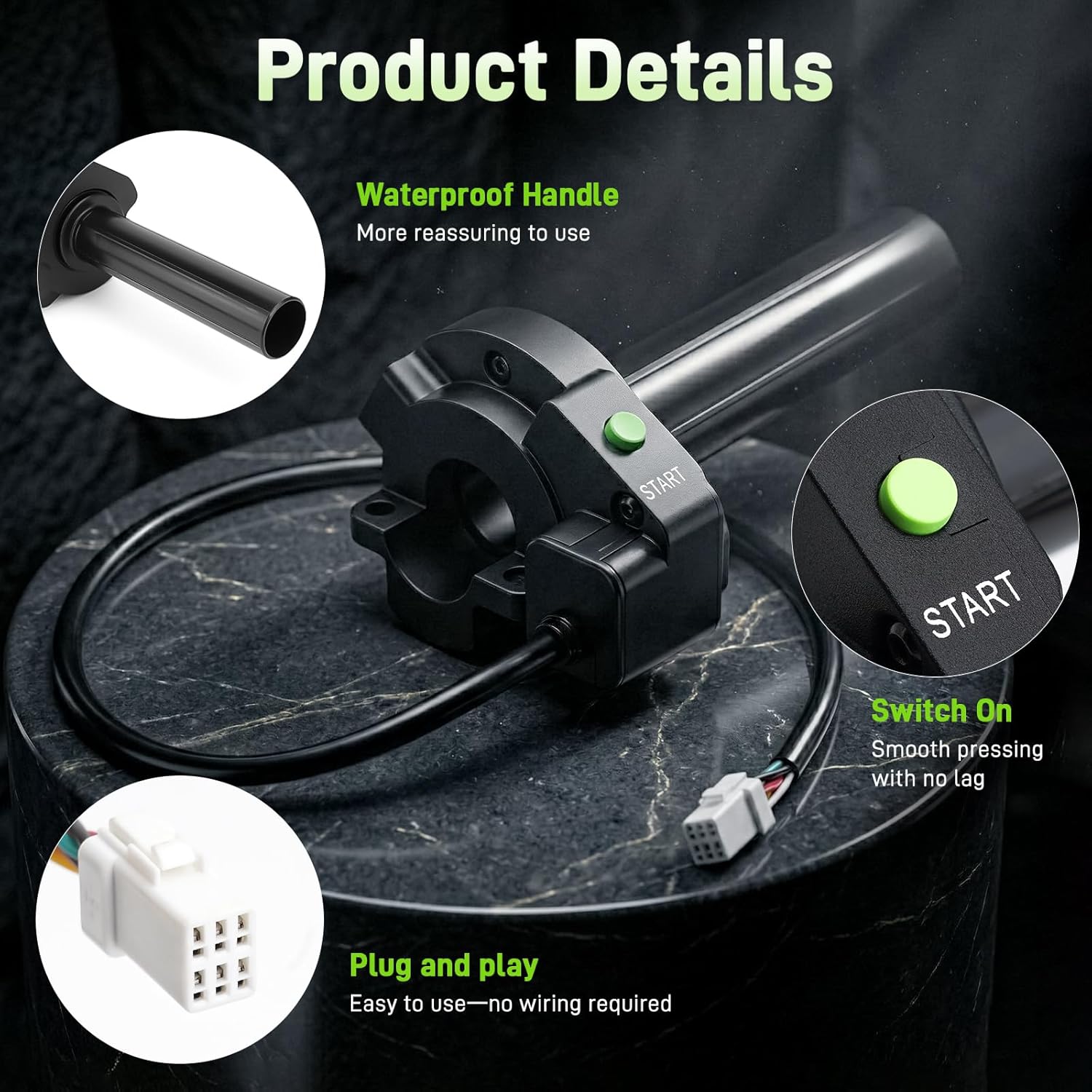 JERBOR Throttle Twist Grip for Talaria Sting MX5/MX5 PRO, OEM Full Twist Throttle for Taparia, Sturdy Handlebar Speed Gas Handle, Motorcycle Accessories for Talaria