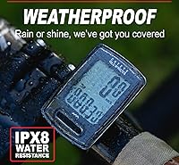 Vista 4 de CATEYE Velo - Computadora inalámbrica para bicicletas, ciclocomputadora analógica inalámbrica, velocímetro y odómetro, seguimiento de calorías