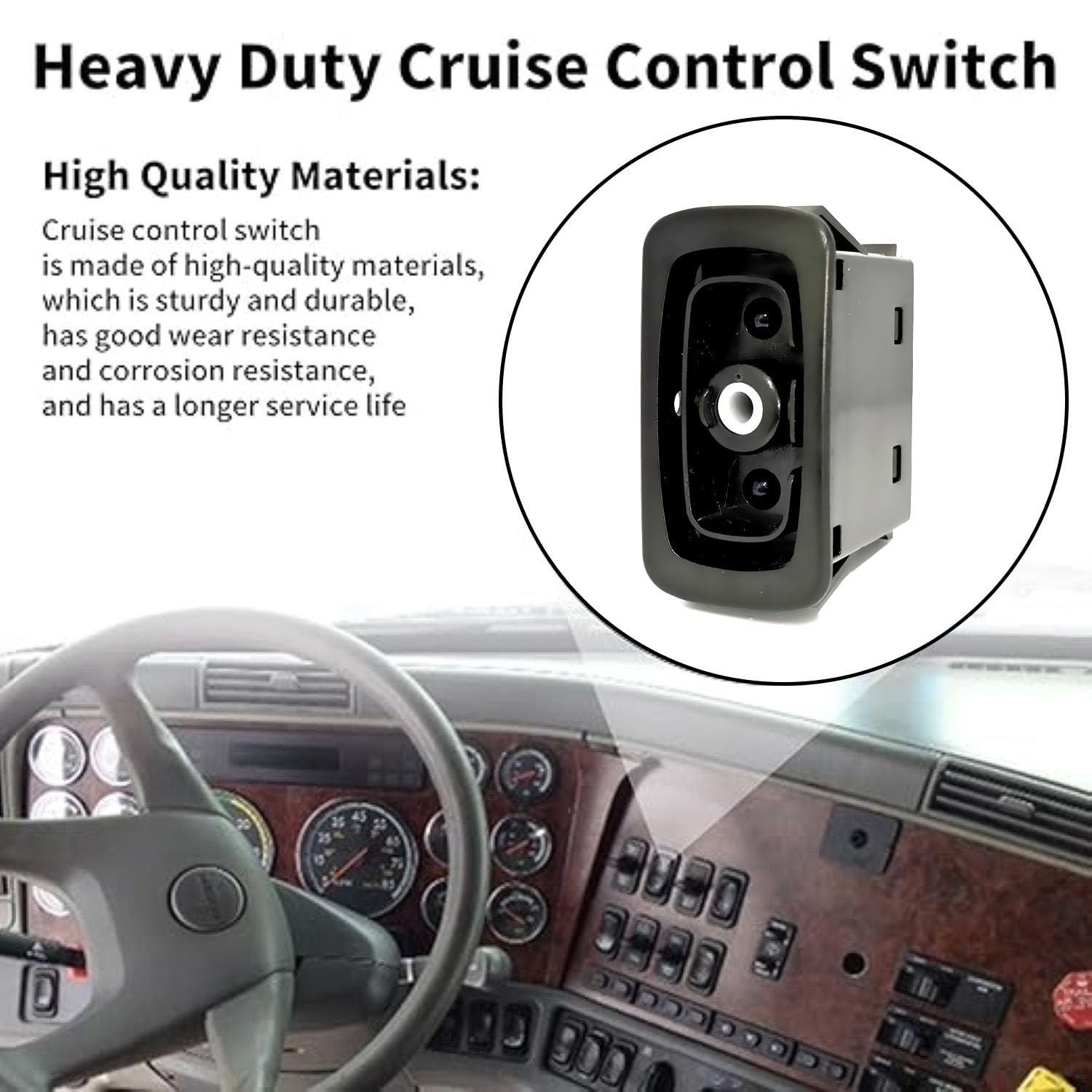 Big Rig Truck Boat Heavy Duty Rocker Switch Fits for Peterbilt 12V 20A Backlit (5 Pin Non Momentary, Red)