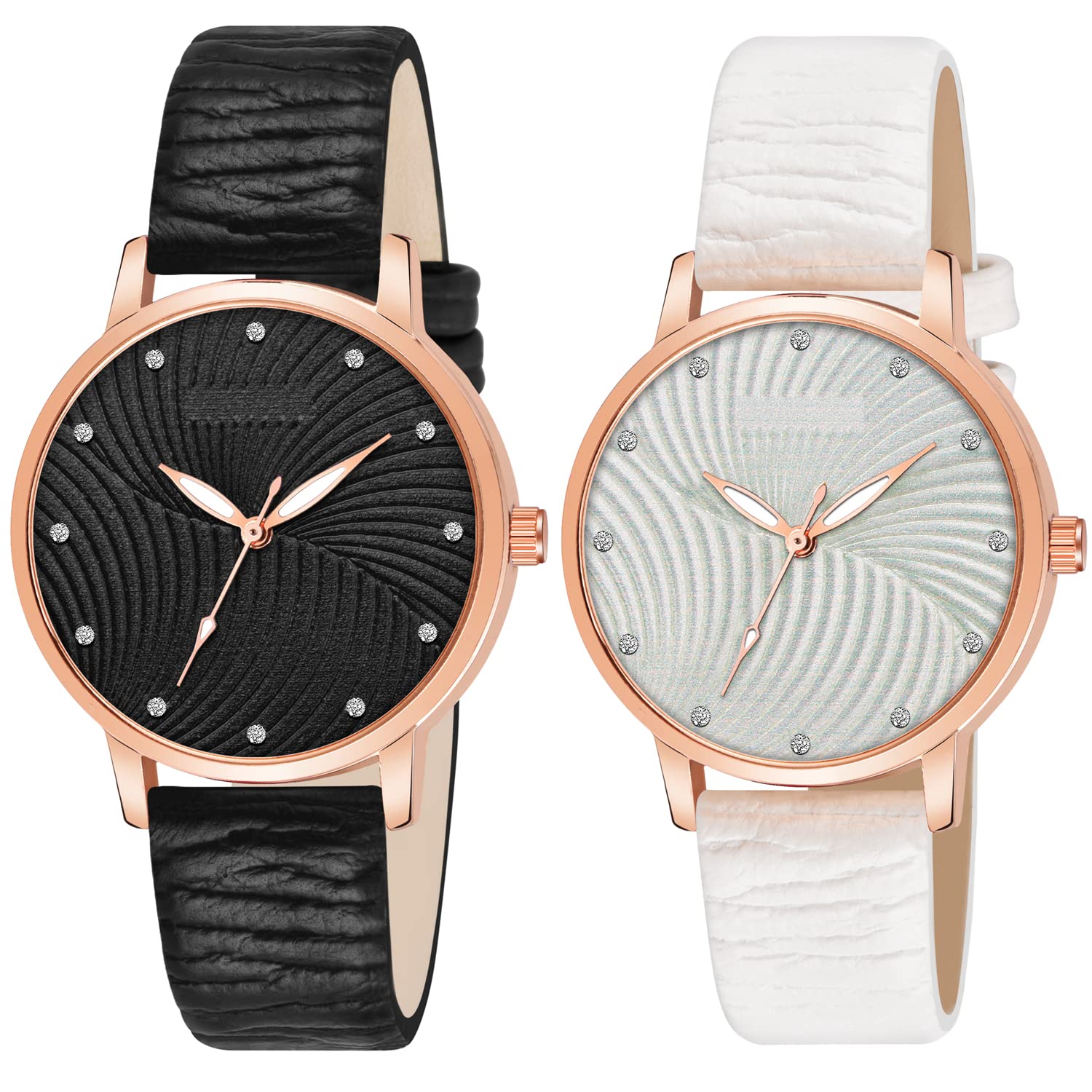 CLOUDWOOD Combo Pack of Analog Casual Wrist Watch for Womens and Girls (Black White Dial & Colored Strap) (B0B2JYK7N7) Amazon Price History, Amazon Price Tracker