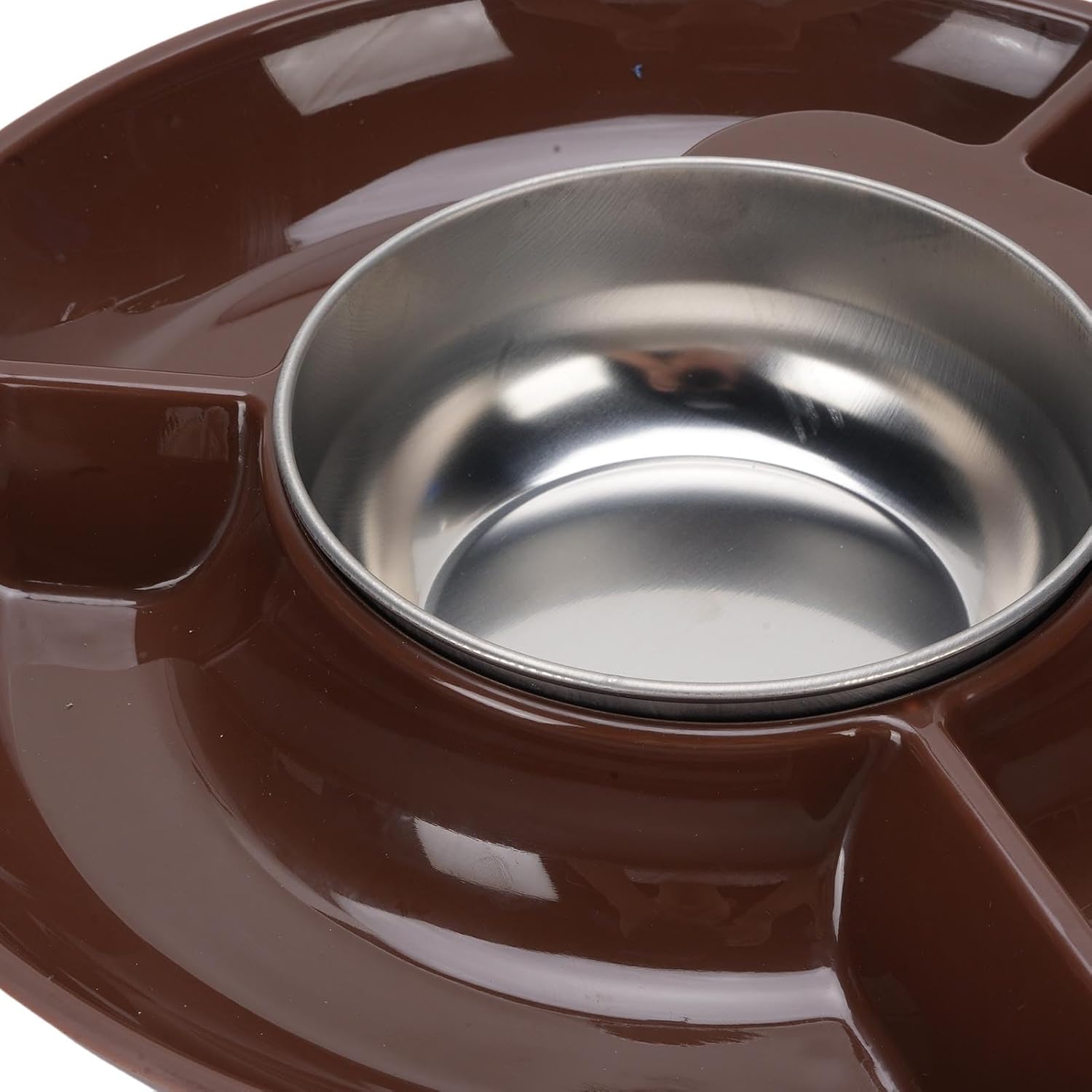 Estink Chocolate Melting Pot, 25W Stainless Steel Fondue Set for Dipping Strawberries Parties Gatherings (US Plug 110V)