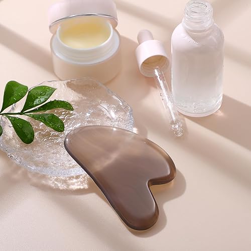 Vista 70 de rosenice Gua Sha Herramientas Faciales Natural Gua Sha Jade Piedra para el Cuidado de la Piel Facial Cuerpo para SPA
