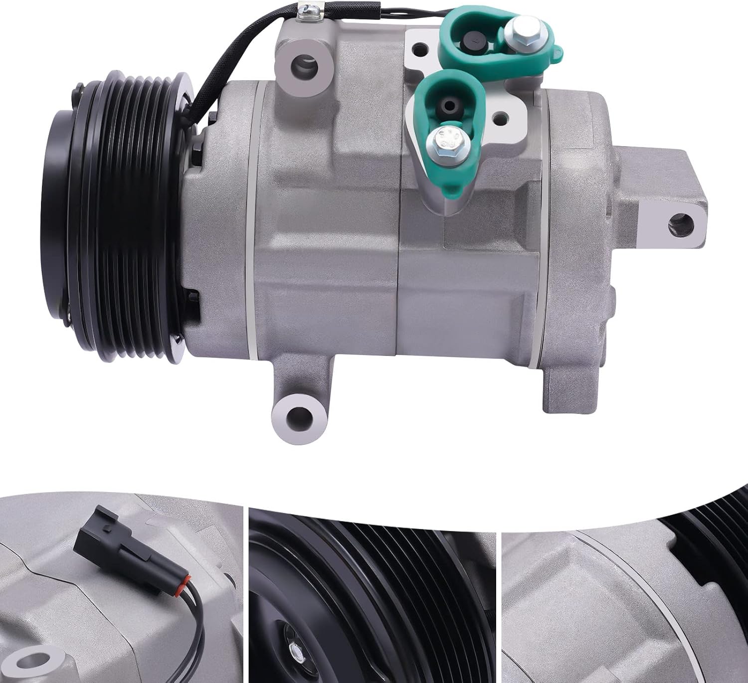 LYNICESHOP A/C Compressor w/Clutch, Air Conditioner Compressor 4472606410 for 2007-2010 Ford Edge/Lincoln MKX V6 3.5L DOHC, Air Compressor with Clutch Kit 16002341-101, 16002341-102, 16002341-103