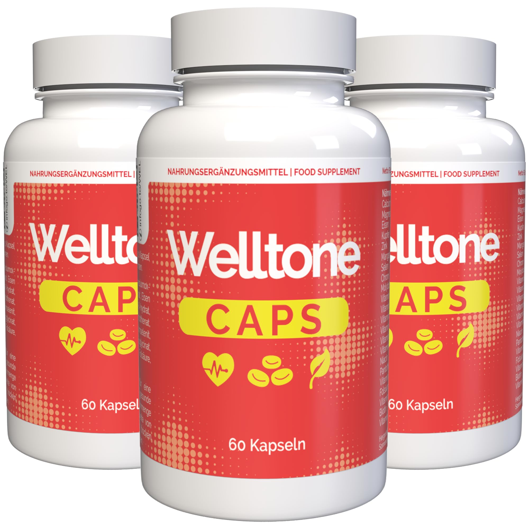 Welltone - 180 Kapseln (3x60 Kapseln) - 3er Pack