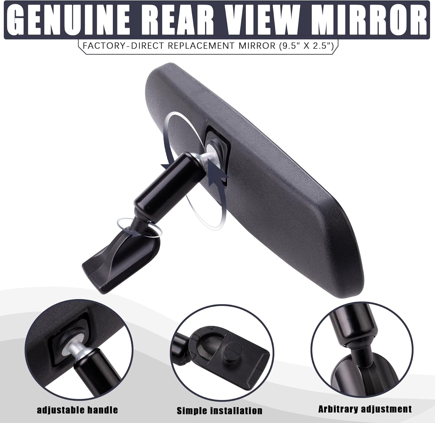 Honda Interior Rear View Mirror, Day/Night Mirror, Rearview mirror Compatible With 2006-2011 Civic, 1998-2013 Accord,2000-2004 Odyssey, 2002-2008 Pilot, Insight CR-Z