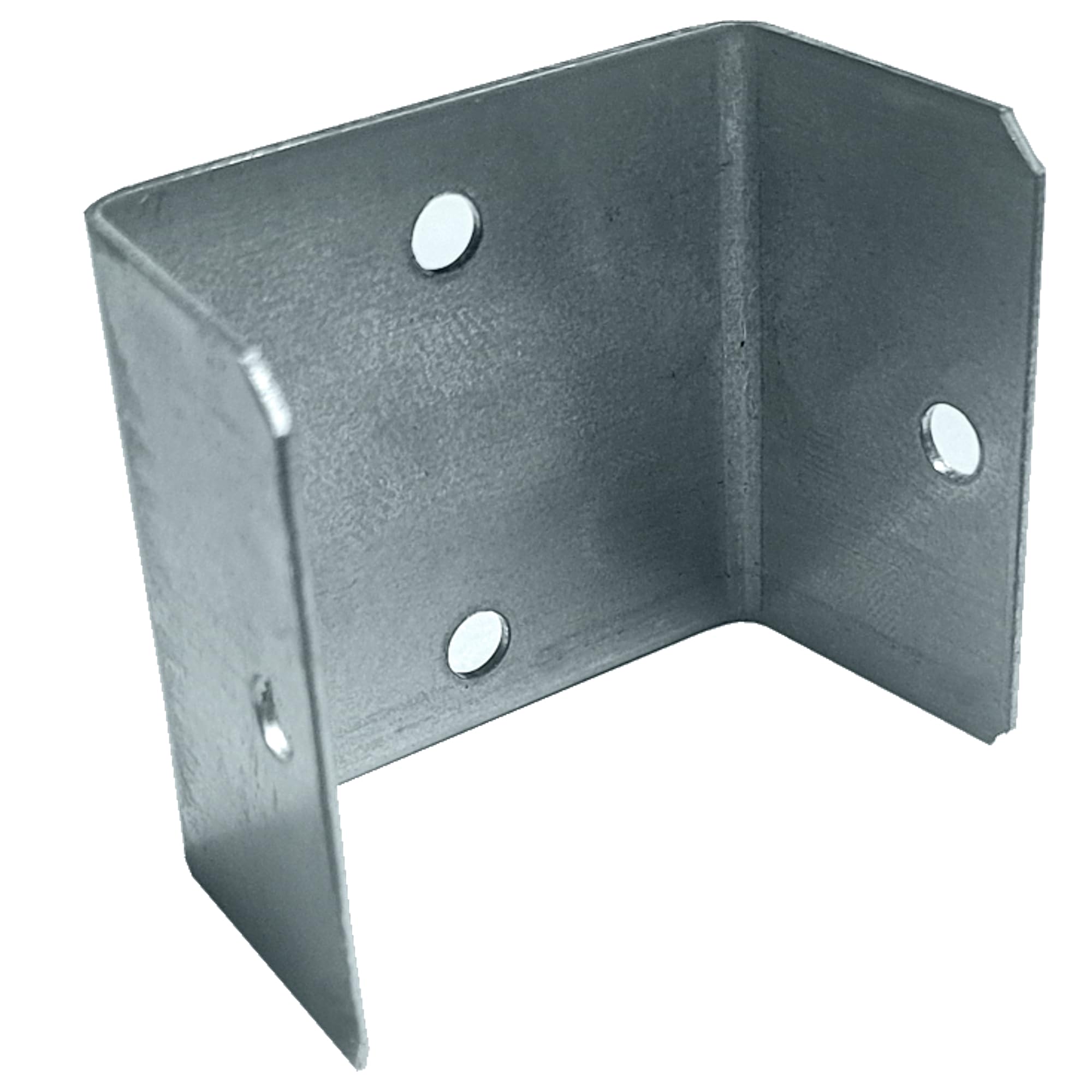 Ketoplastics Silver Fence Panel Clips 46Mm Galvanised Brackets Fencing Post Panel Clips Secure Anti Rattle U Clip (20 Pack)