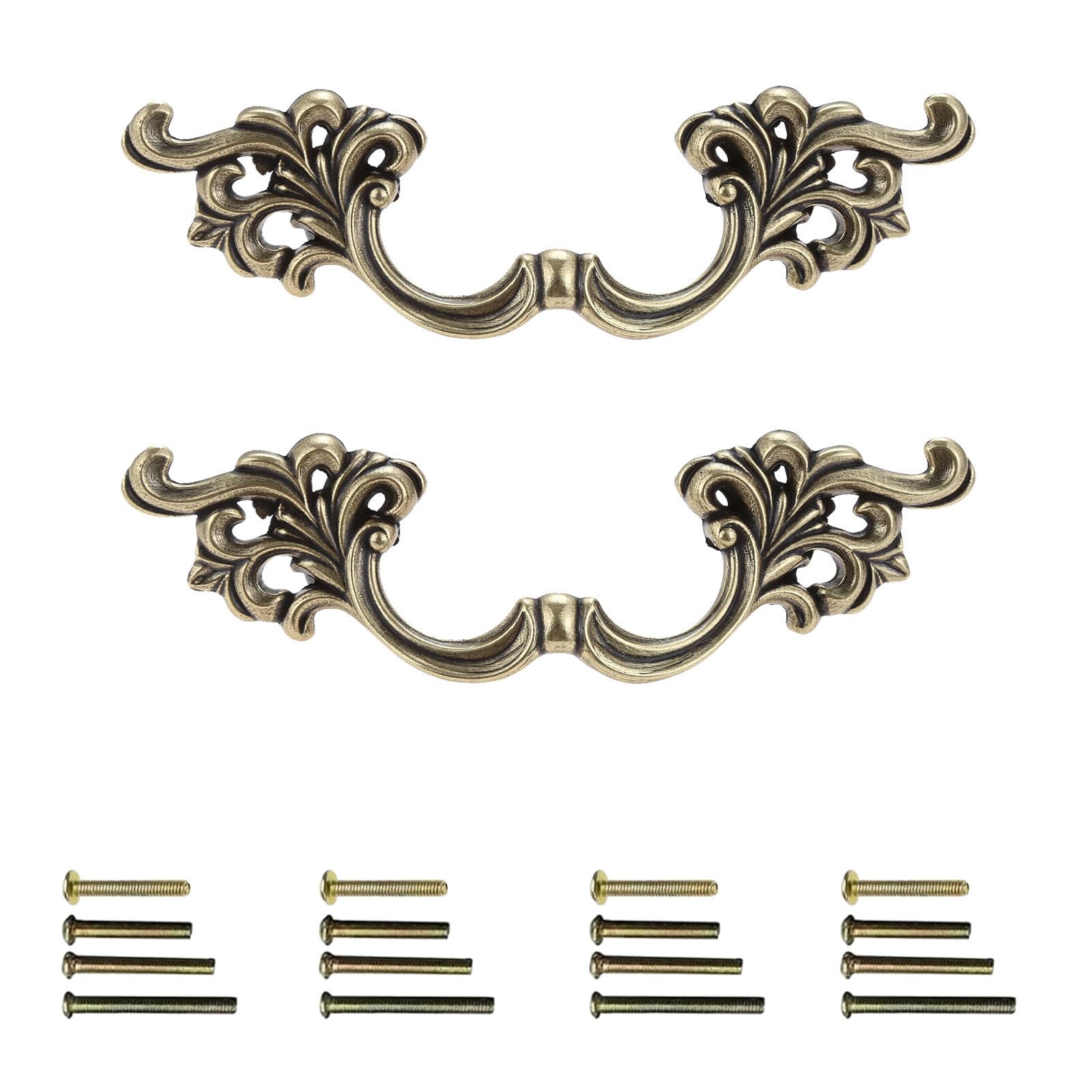 2Pcs Bronze Handle Pull Kitchen Cabinets Small Door Drawer Wardrobe Cupboard Dresser Knobs Hardware