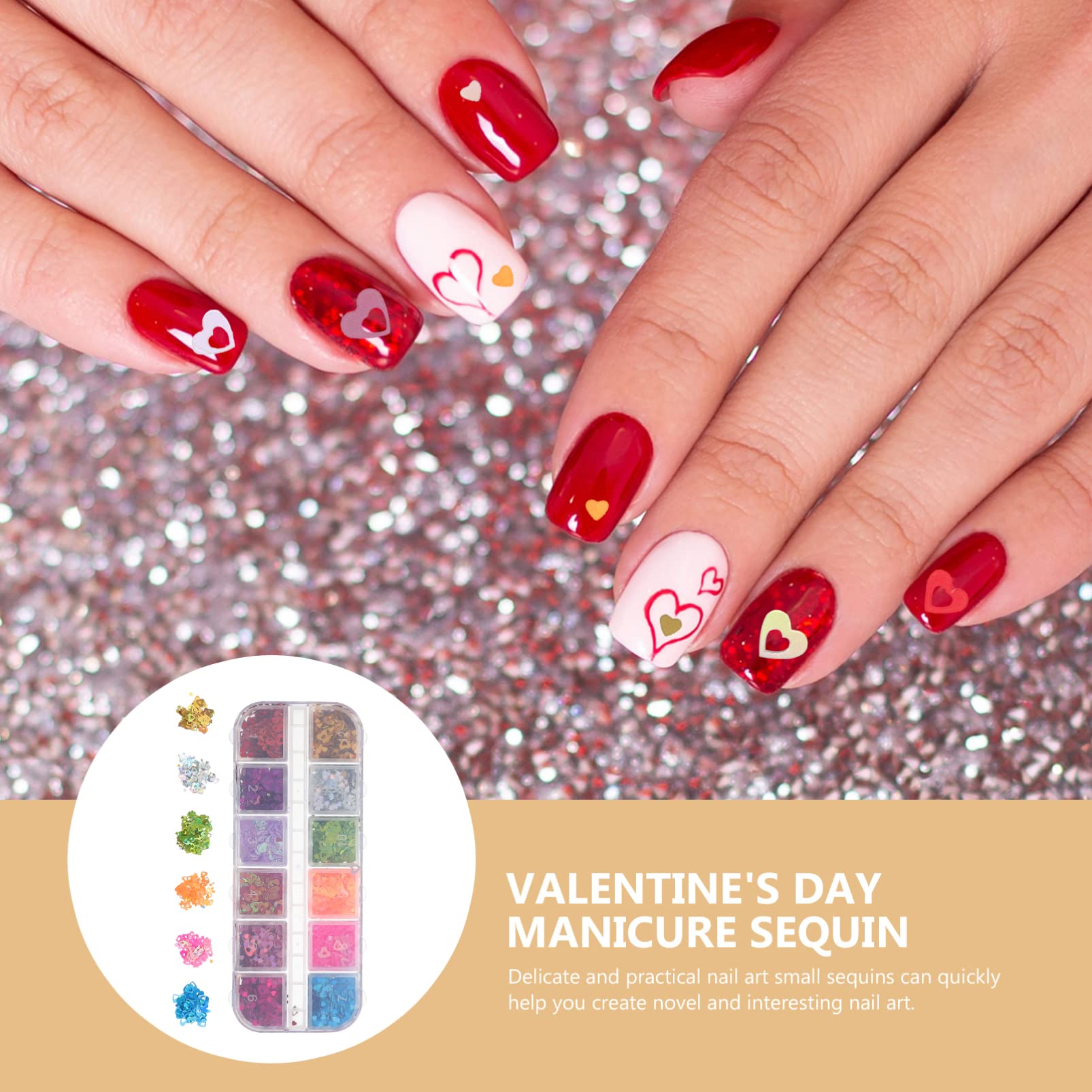 ネイルパーツLOVE ラブ羽ハート可愛いキラキラ3Dパーツセブチ