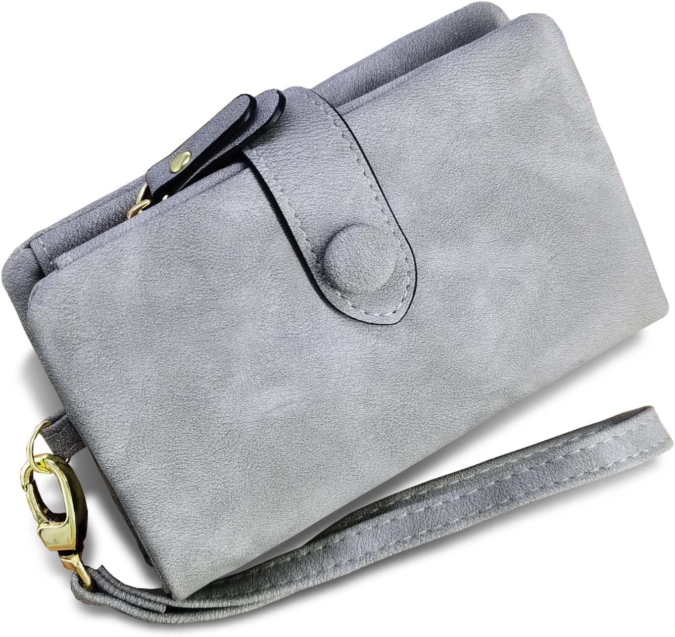 AOXONEL Women's Small Bifold Leather wallet Rfid blocking Ladies Wristlet with Card holder id window Coin Purse - Image 2