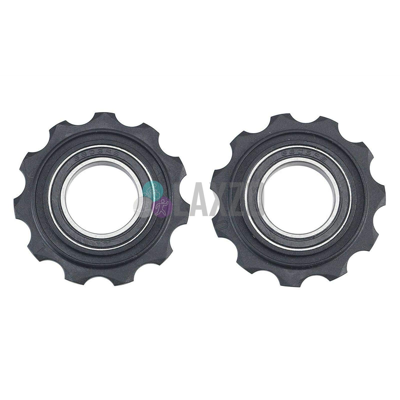 BBB Cycling - Pulegge deragliatore Rollerboys - Materiale svizzero EMS con miscela di fibra di vetro al 40% - Set di boccole per diversi sistemi di cambio - Nero