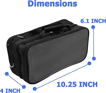 MUCITAGF Cornhole Bag Carry Case - Holds 8 Cornhole Bags (4 Per Side) with Portable Handle & Removable Shoulder Strap
