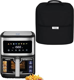 Air Fryer Dust Cover for KENT Digital 6.5L Only Waterproof & Dustproof Kitchen Appliance Cover with Handle - Black (14 inc Price In India