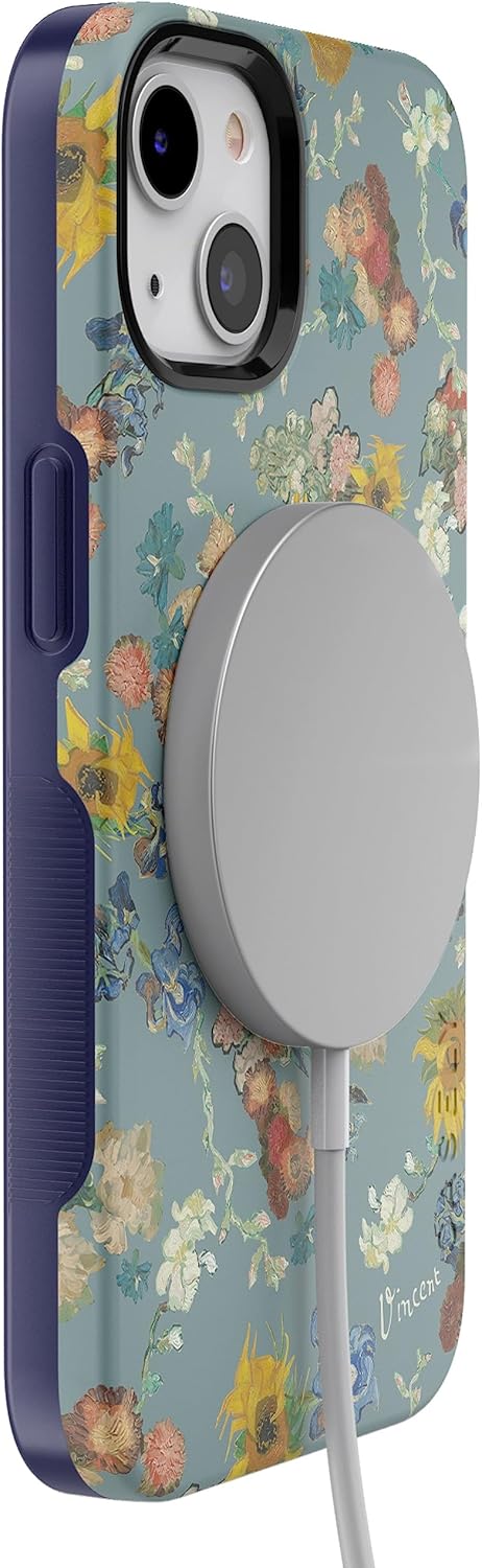 Casely iPhone 14 Plus Case | Van Gogh | Vincent's Flowers | Bold Protective Design | Compatible with MagSafe