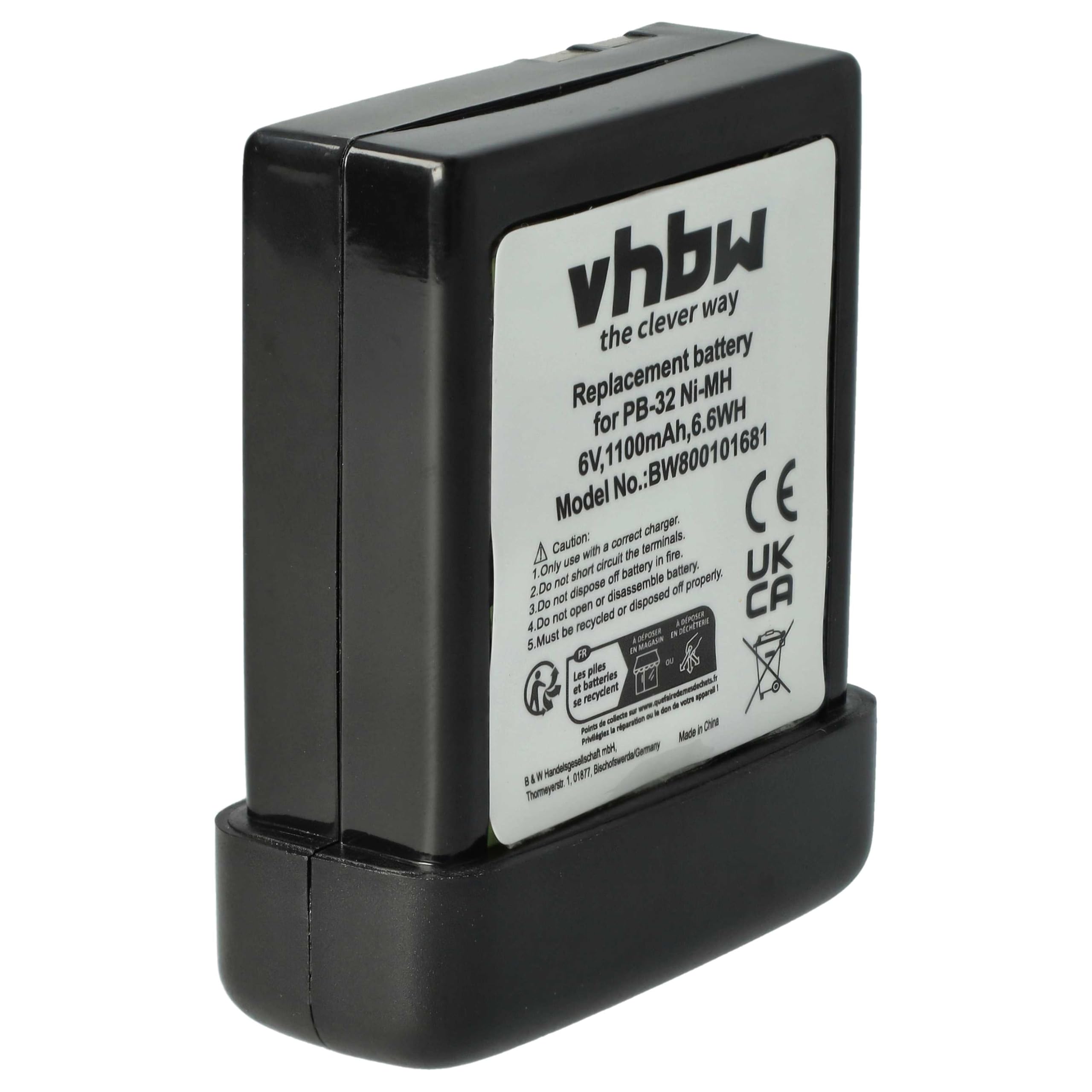 Batteria Ricaricabile NiMH 6V 1000mAh Per Alan Midland 73-30 – Sostituisce PB-32, PB-33, Con Protezione Da Corto E Surriscaldamento