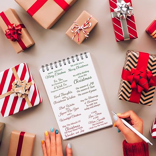 Miniatura 3 de ORIGACH Sellos transparentes de Feliz Navidad con palabras de bendición, sellos de silicona para hacer tarjetas de Navidad, álbumes de recortes,